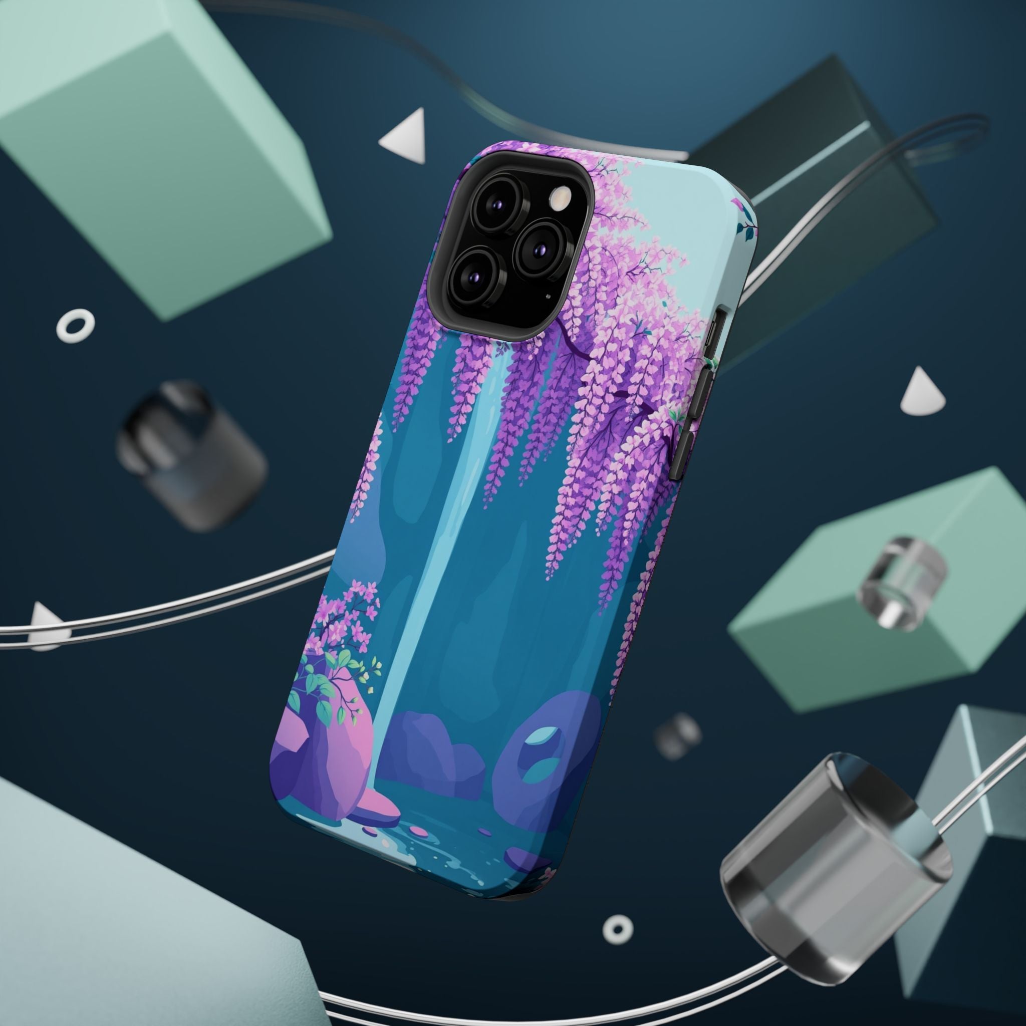 iPhone Wisteria Cascade Pastel Kawaii Slim Everyday Designer Case · iPhone Case