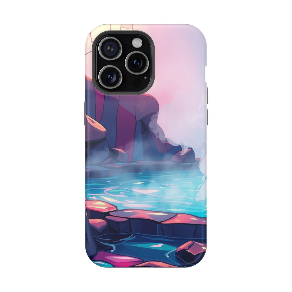 iPhone Cyan And Magenta Hot Spring Steam Slim Everyday iPhone Designer · iPhone