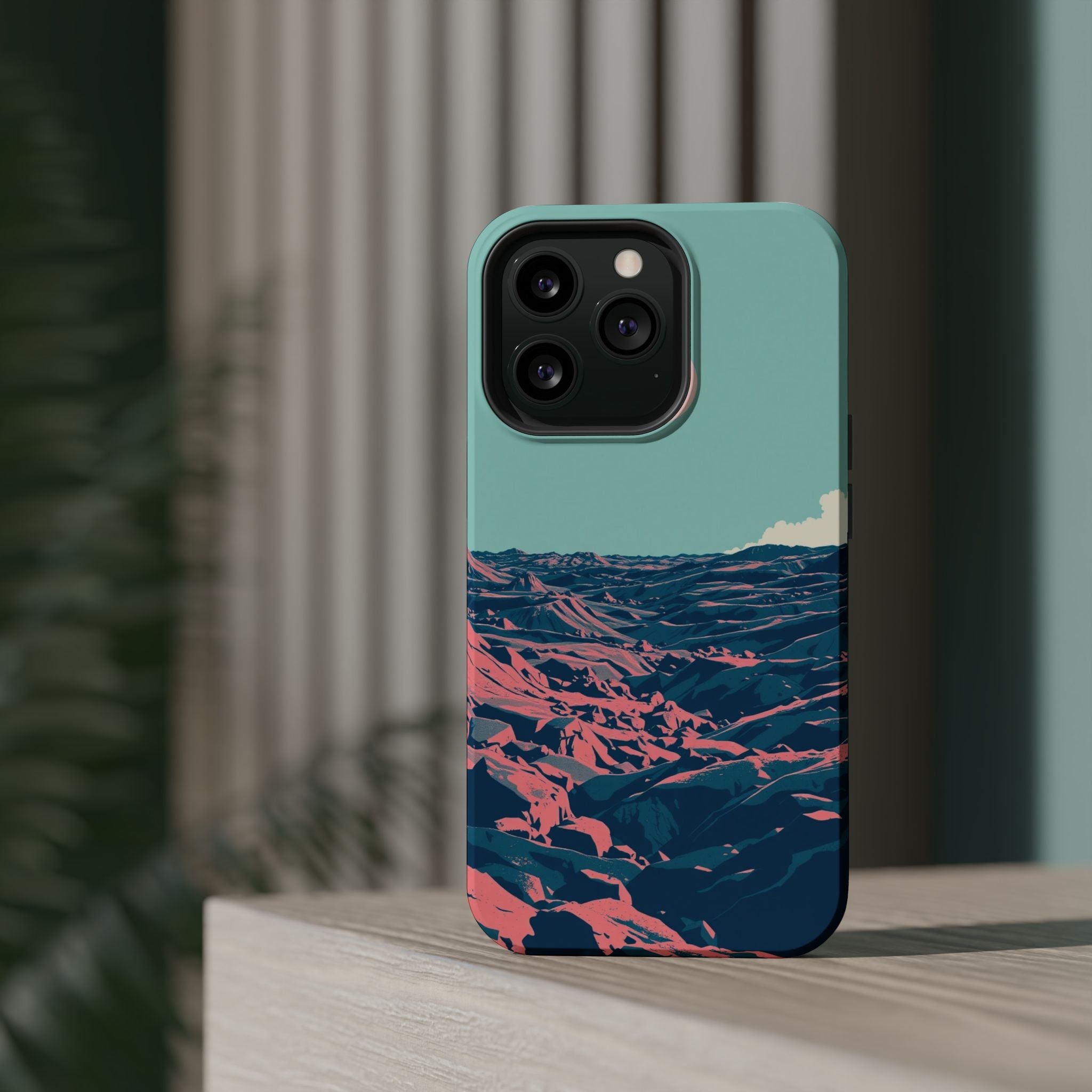 iPhone Mint And Blush Lava Field Bold Modern Everyday Snap Case · iPhone Case