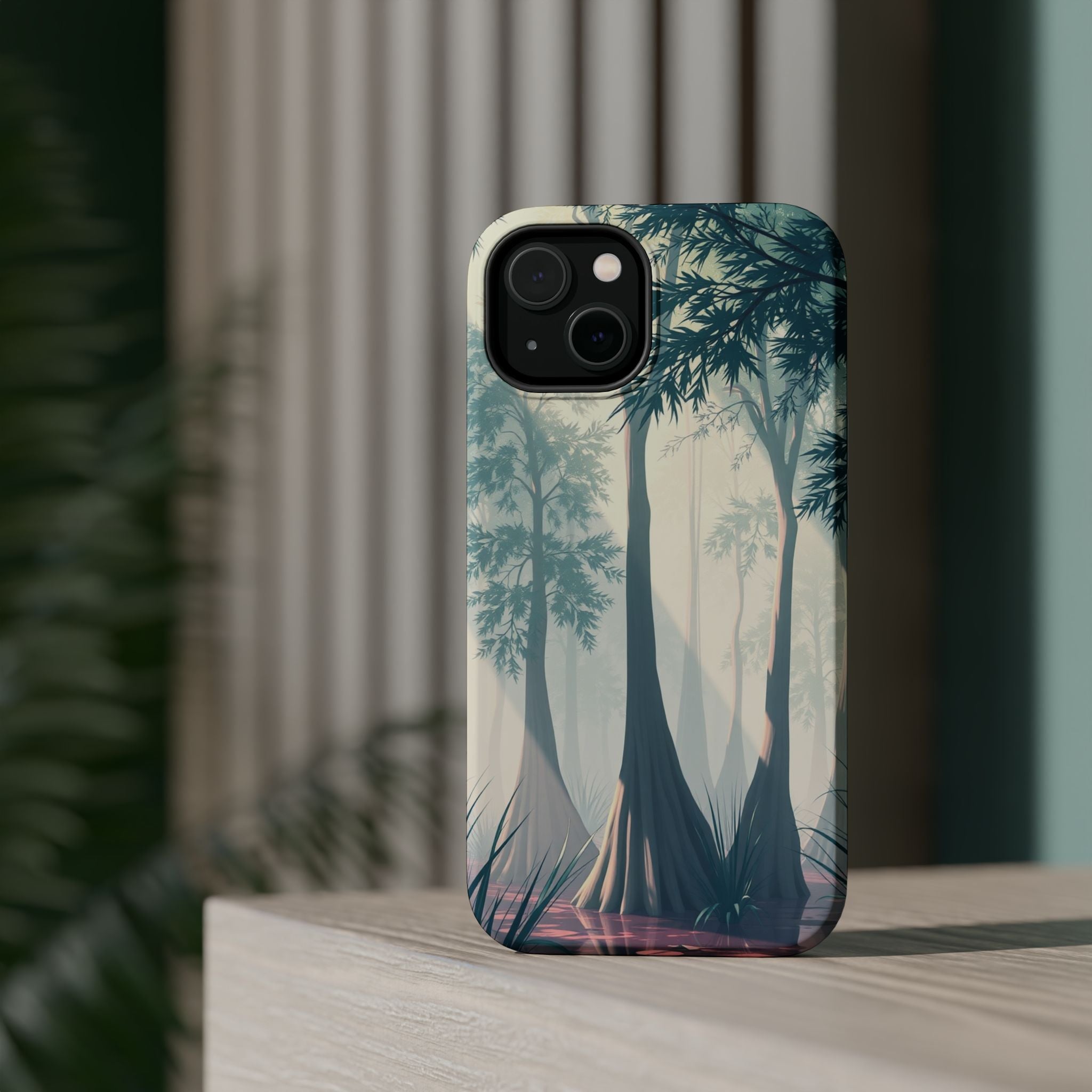 iPhone Mint And Blush Cypress Swamp Slim Everyday Designer Case · iPhone Case