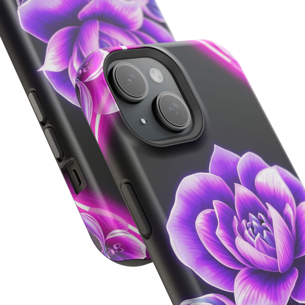 iPhone Floral Ombre Neon Cyberpunk Bold Modern Everyday Snap Case · iPhone Case
