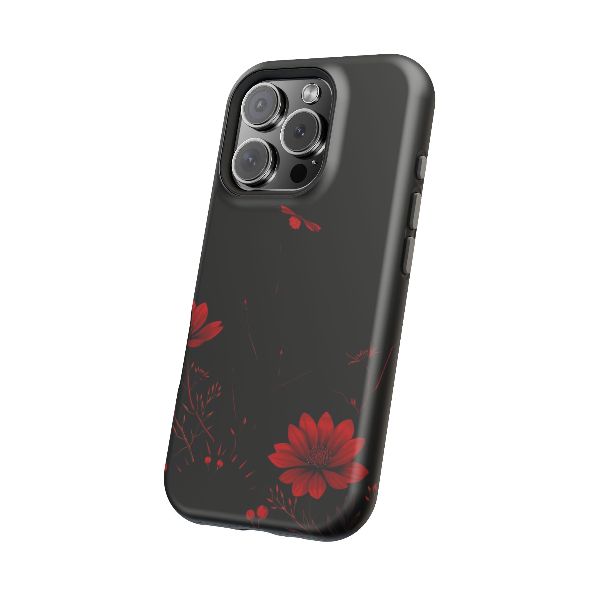 iPhone Black And Crimson Desert Flower Slim Everyday Designer Case · iPhone Case