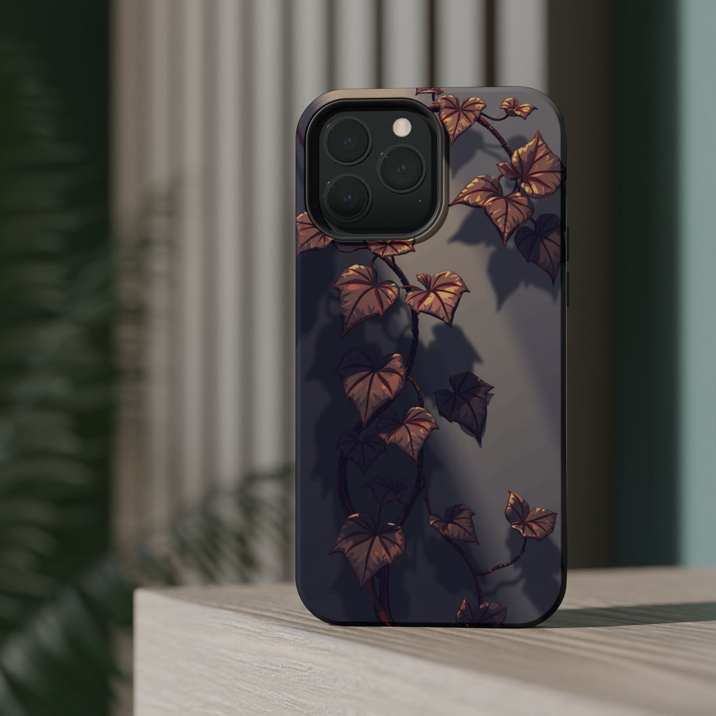 iPhone Charcoal And Copper Art Nouveau Vine Soft iPhone 13 Finish · iPhone Case