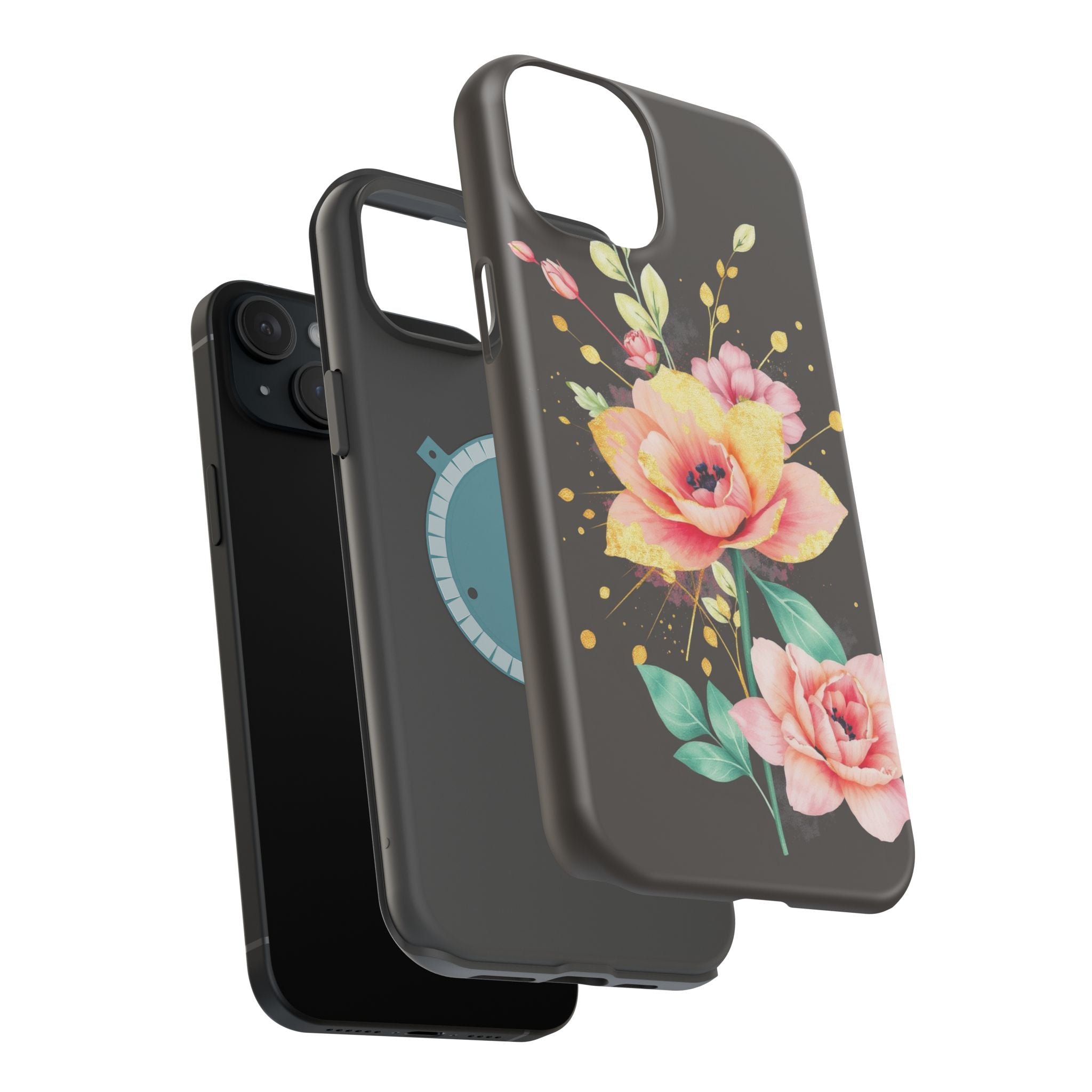 iPhone Earthy Floral Watercolor Splash Design Clean iPhone 14 Minimal · iPhone C