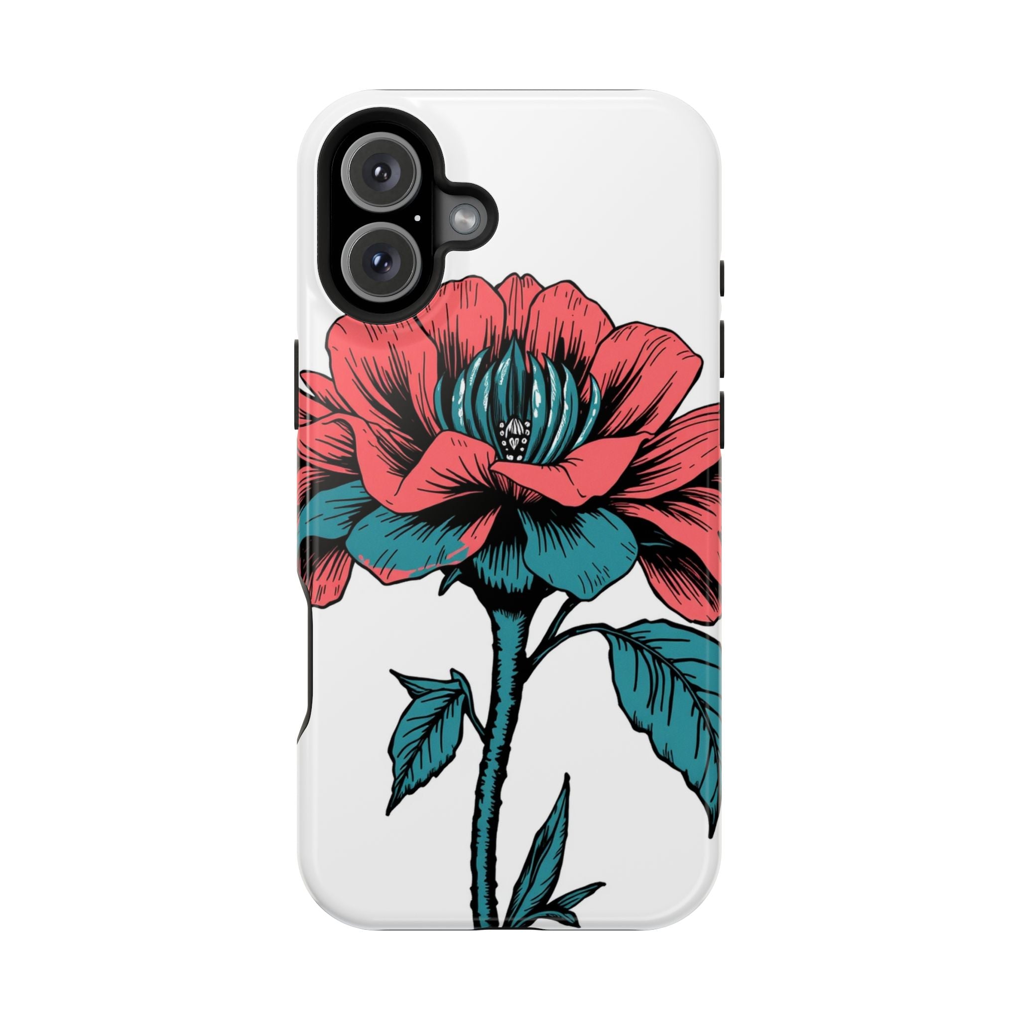 iPhone Garden Party Bloom Dark Gothic Ink Slim Snap Case · iPhone Case