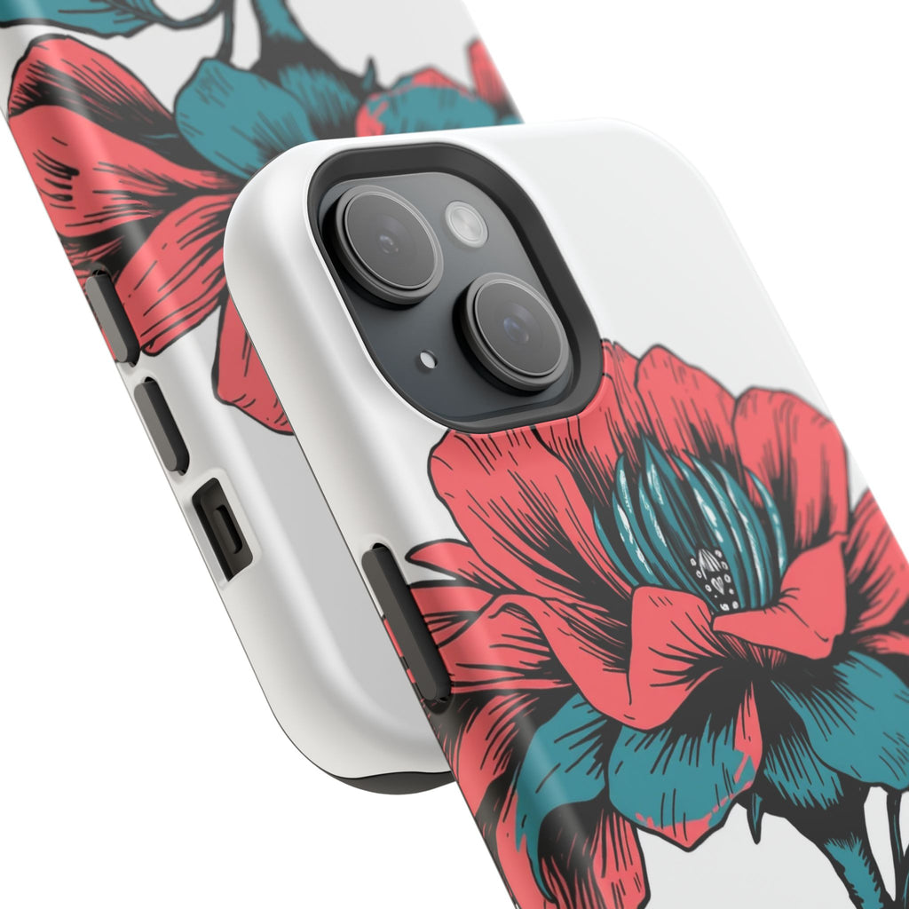 iPhone Garden Party Bloom Dark Gothic Ink Slim Snap Case · iPhone Case
