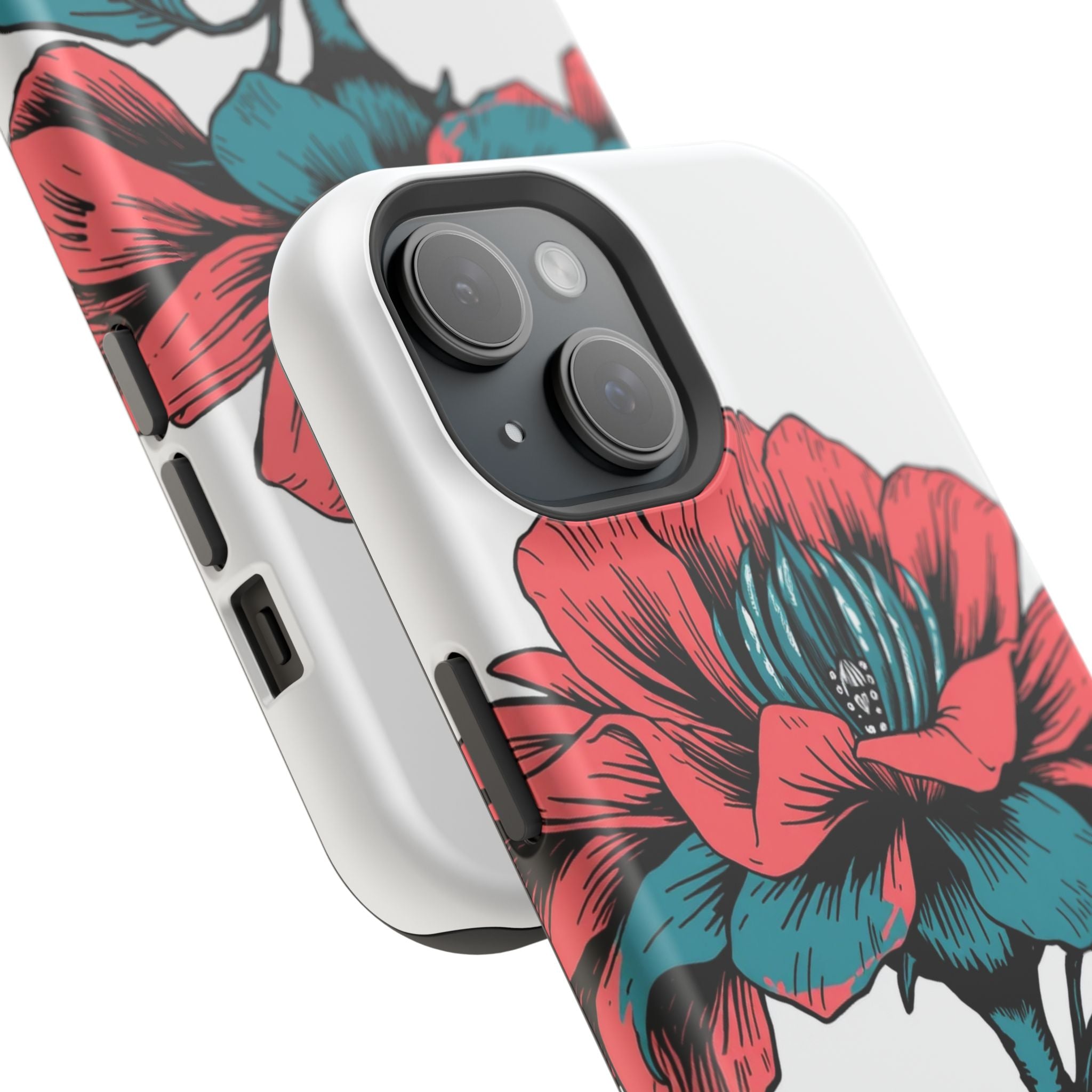 iPhone Garden Party Bloom Dark Gothic Ink Slim Snap Case · iPhone Case