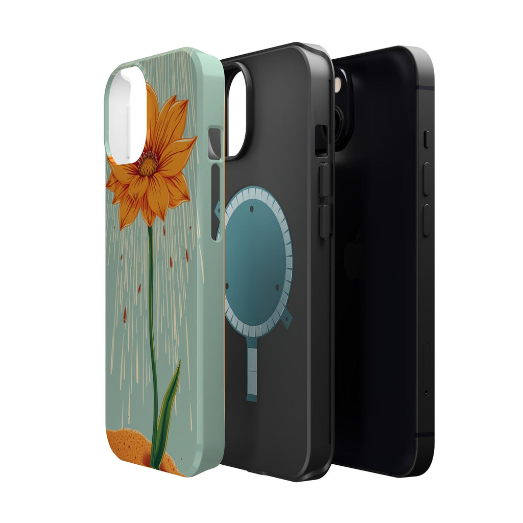 iPhone Spring Shower Bloom Vintage Retro Poster Soft iPhone Finish · iPhone Case