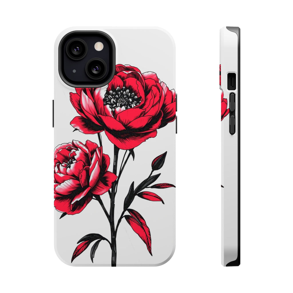 iPhone Vibrant Peony Bouquet Design Slim Everyday Designer Case · iPhone Case