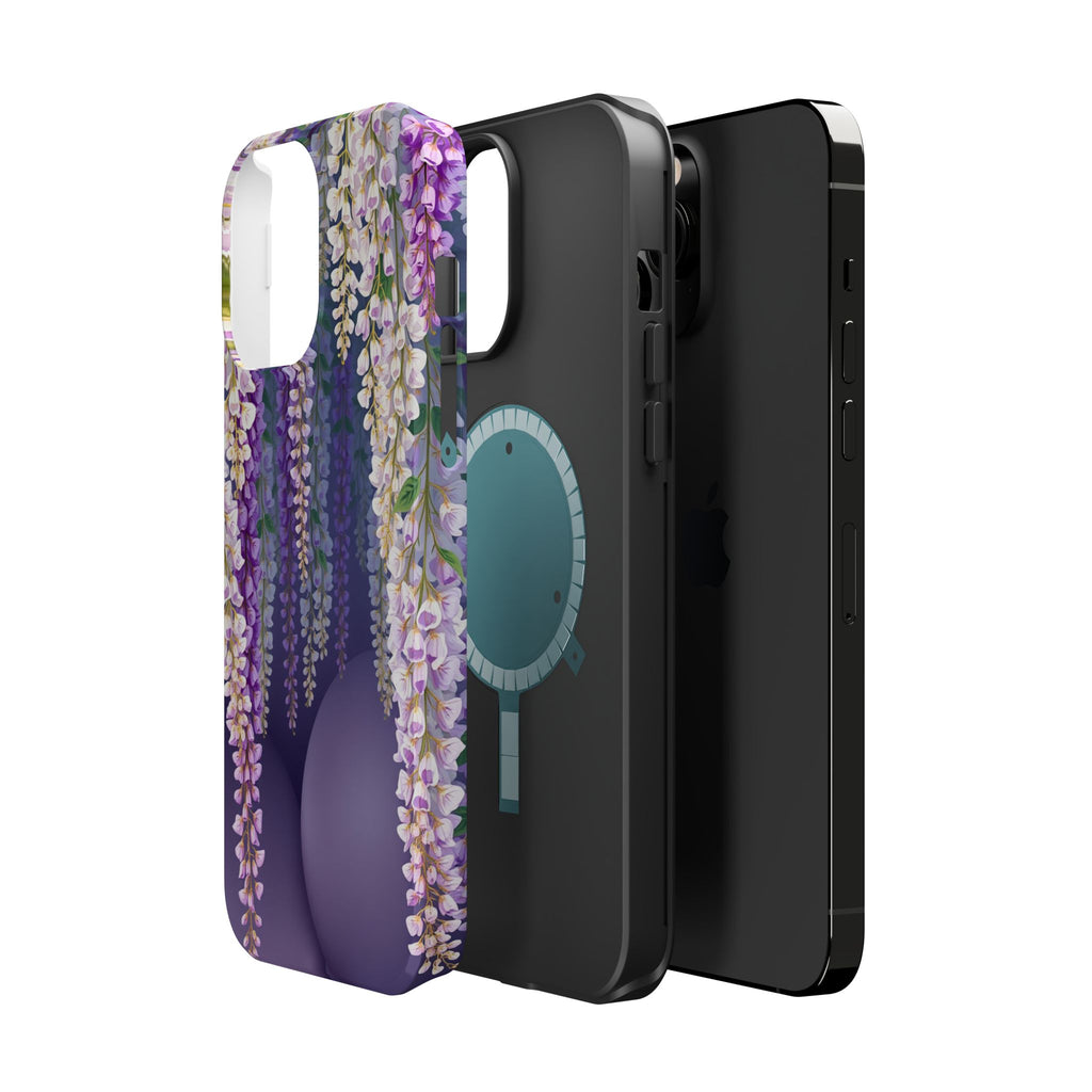 iPhone Mint And Blush Wisteria Cascade Slim Everyday Designer Case · iPhone Case