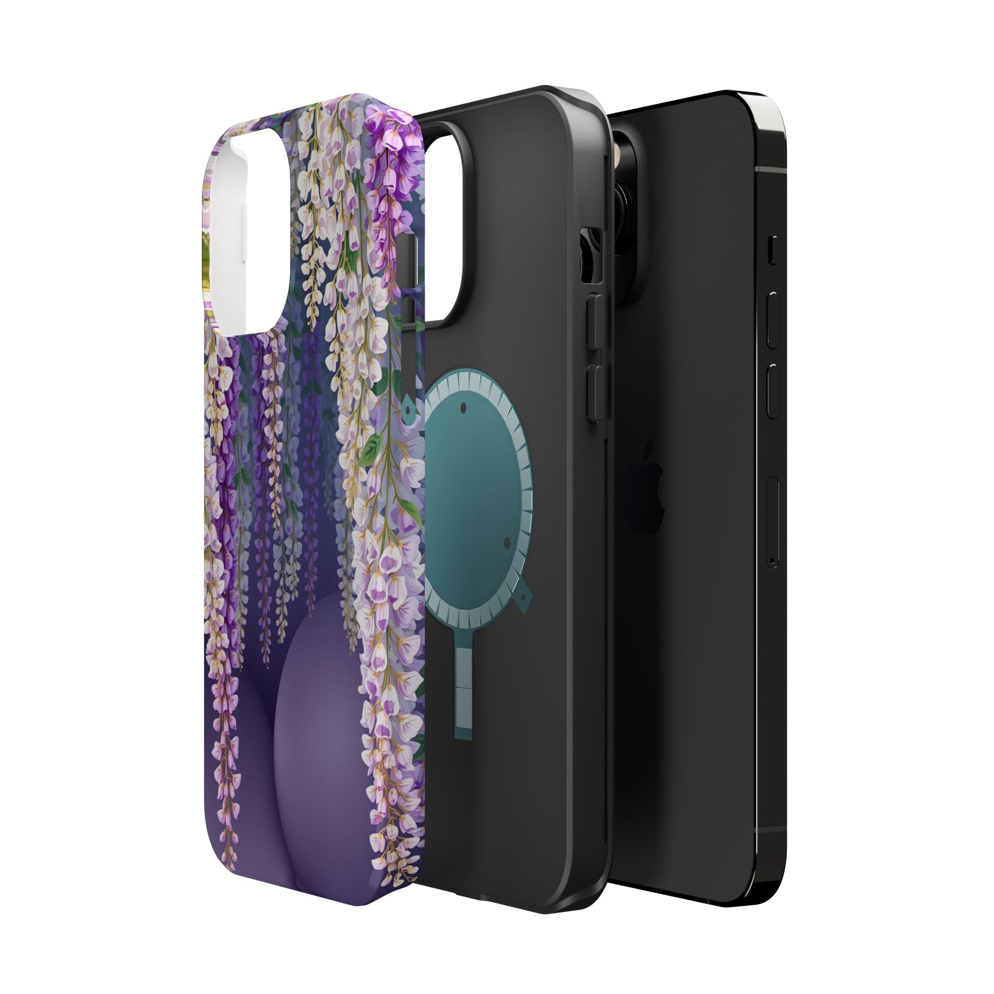 iPhone Mint And Blush Wisteria Cascade Slim Everyday Designer Case · iPhone Case