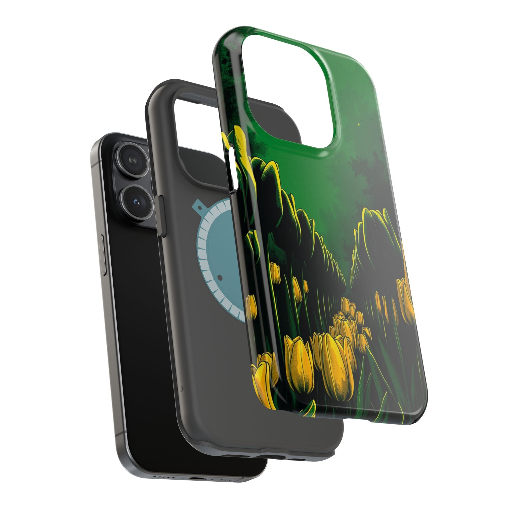 iPhone Tulip Row Emerald Green And Gold Slim Snap Case · iPhone Case