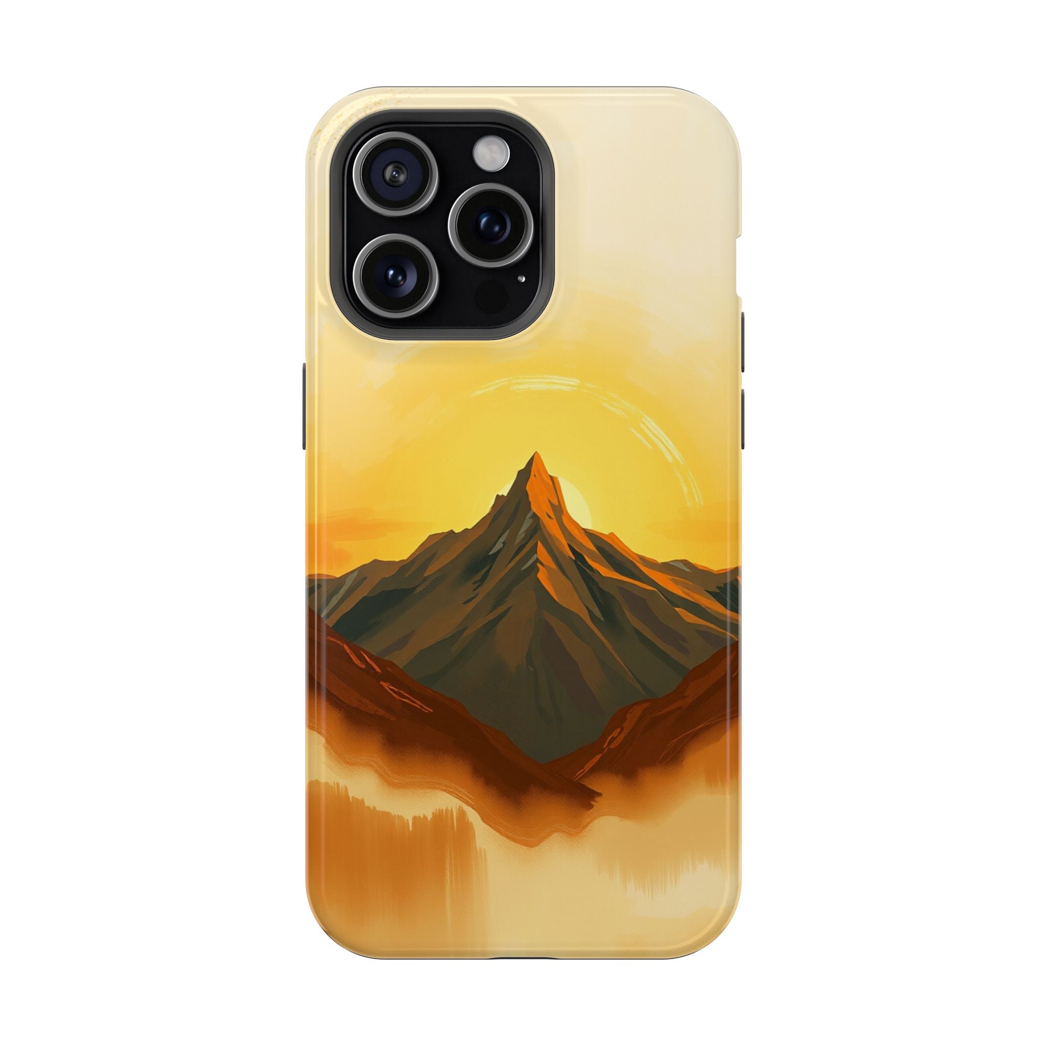 iPhone Mustard And Rust Mountain at Sunrise Slim iPhone Everyday · iPhone Case