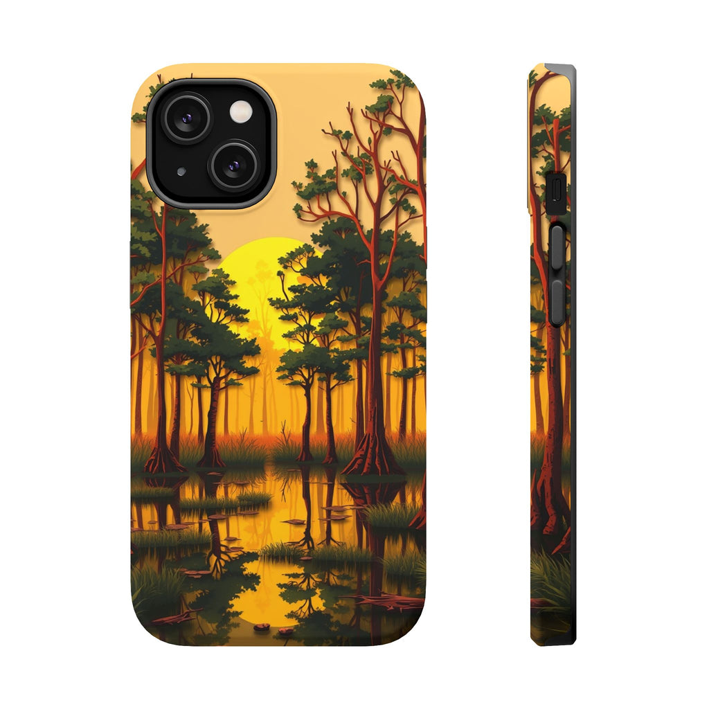 iPhone Earthy Cypress Swamp Design Bold Modern Everyday Snap Case · iPhone Case