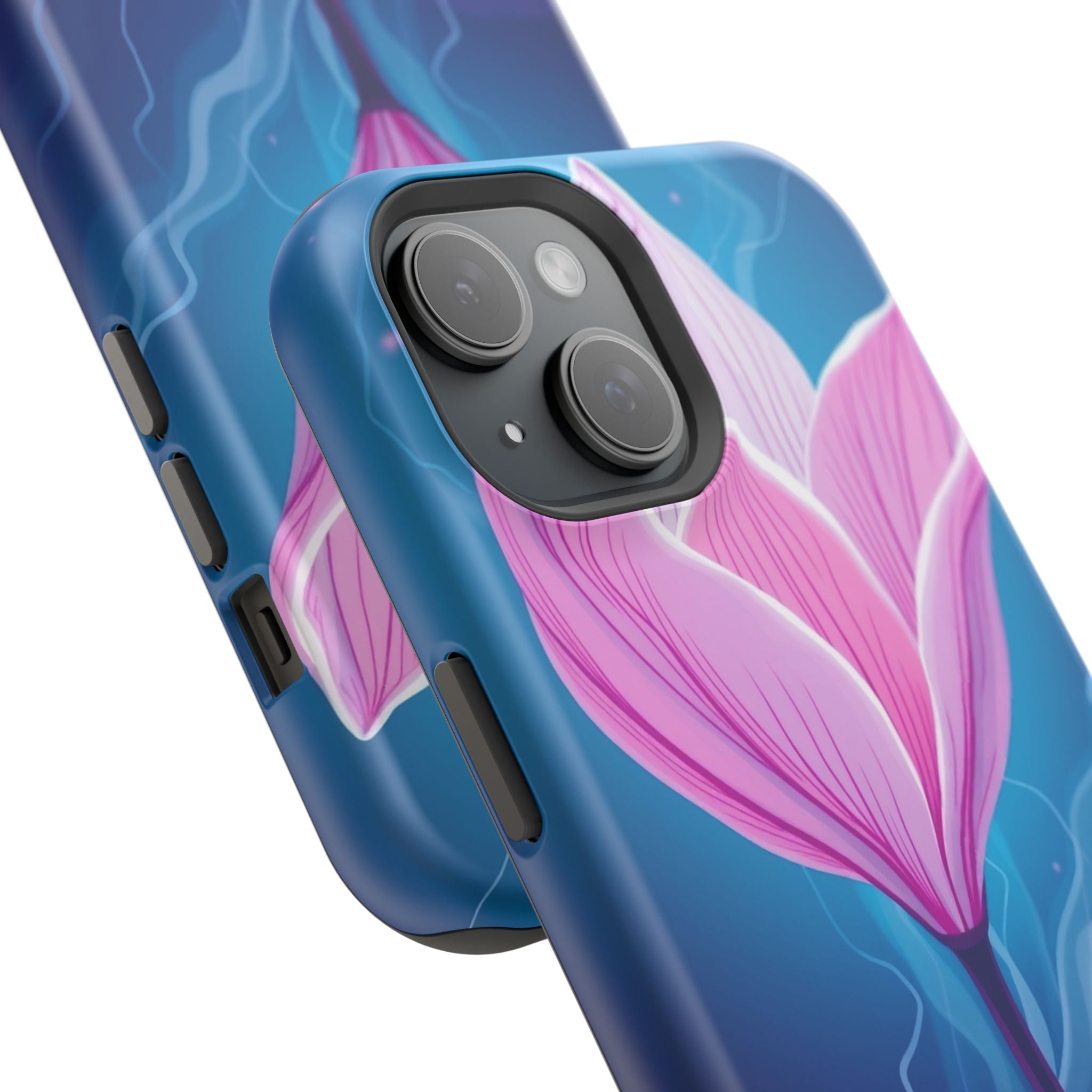iPhone Cyan And Magenta Petal Storm Slim Everyday Designer Case · iPhone Case