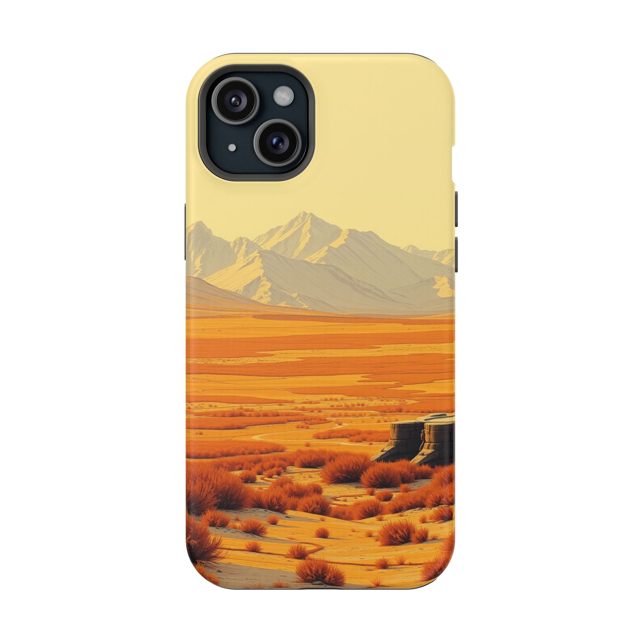 iPhone Mustard And Rust Tundra Expanse Slim Everyday Designer Case · iPhone Case