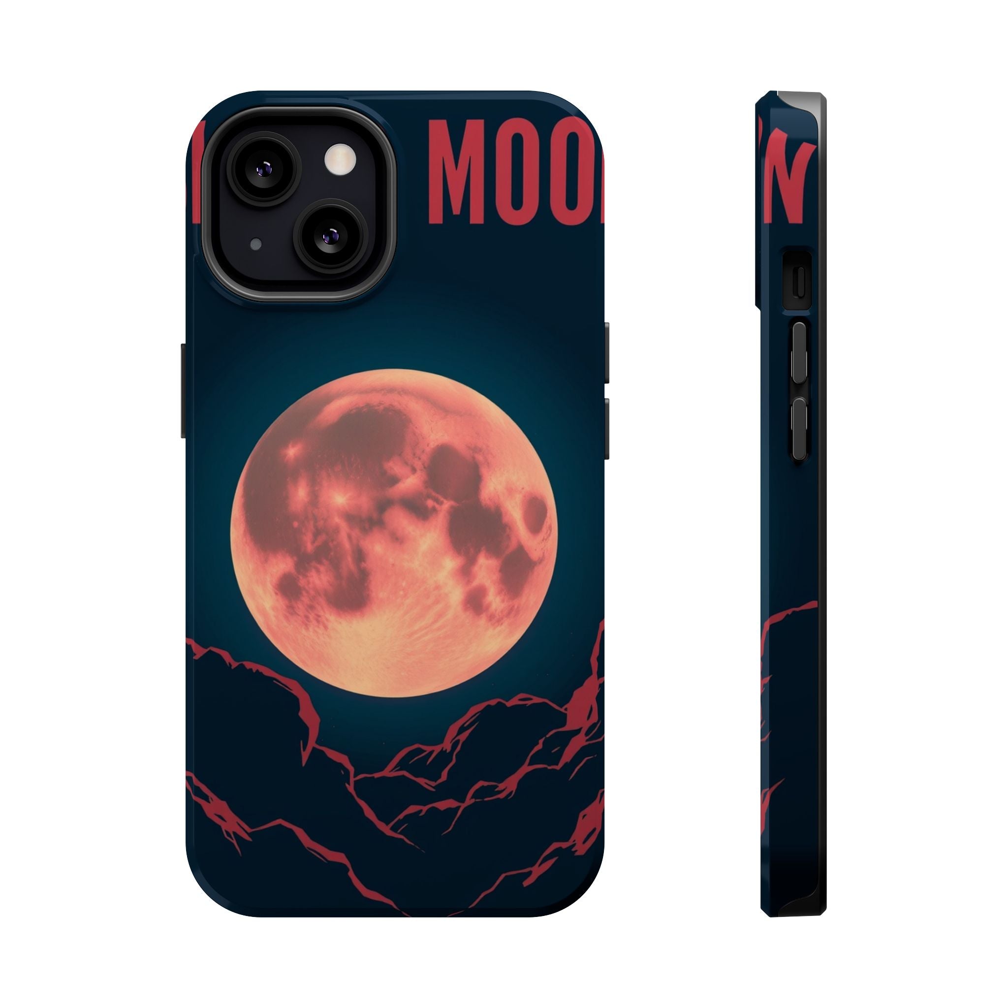 iPhone Blood Moon Rise Vintage Retro Poster Slim Everyday Designer Case · iPhone