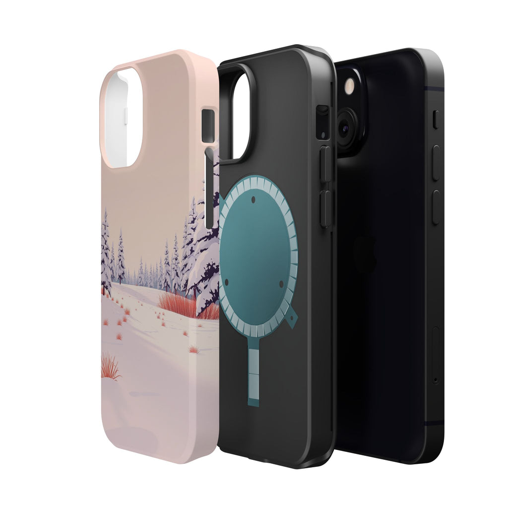 iPhone Snow Field Vintage Retro Poster Slim Everyday Designer Case · iPhone Case