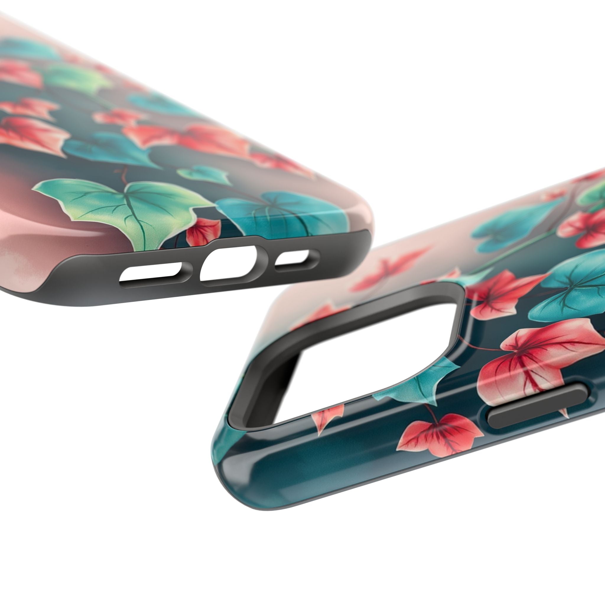 iPhone Art Nouveau Vine Teal And Coral Slim Snap Case · iPhone Case
