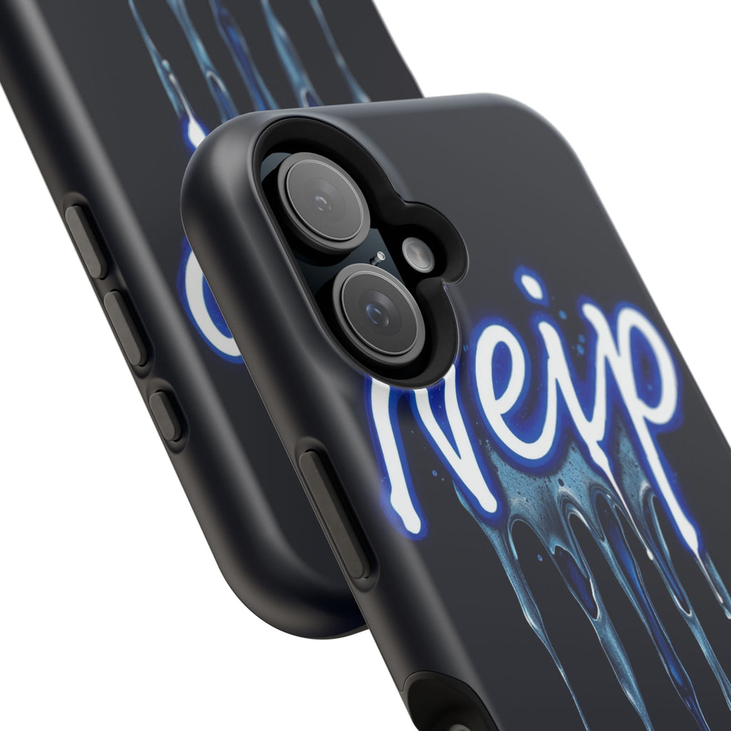 iPhone Midnight Blue And Silver Neon Drip Slim iPhone Everyday Designer · iPhone