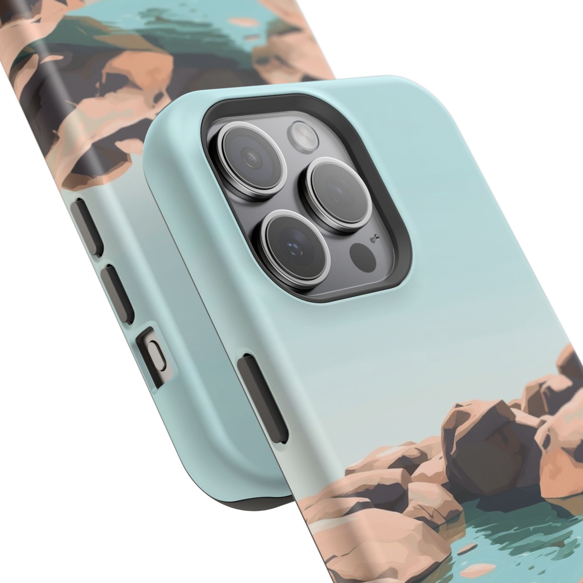 iPhone Tidal Pool Oil Painting Impressionist Slim iPhone Everyday · iPhone Case