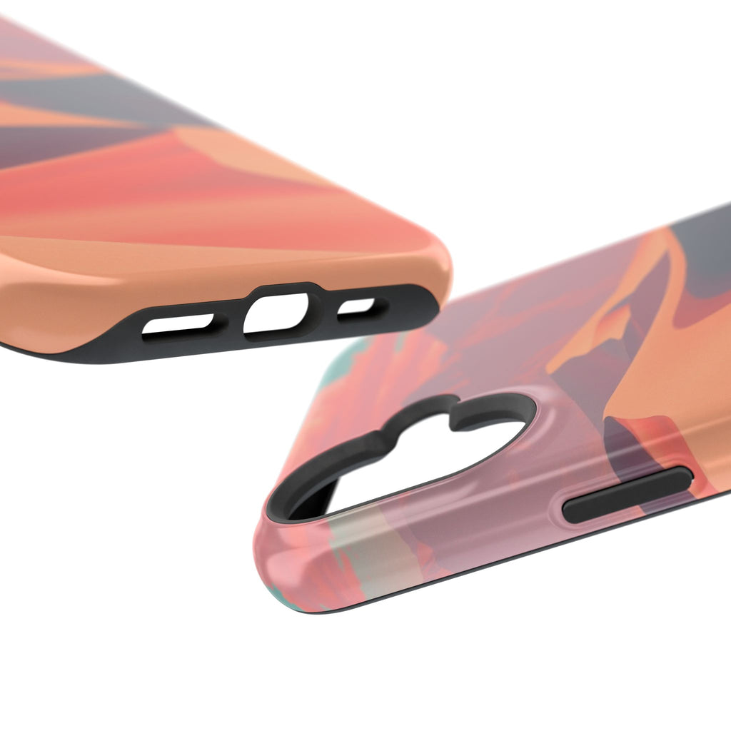 iPhone Teal And Coral Desert Dunes Bold Modern Everyday Snap Case · iPhone Case