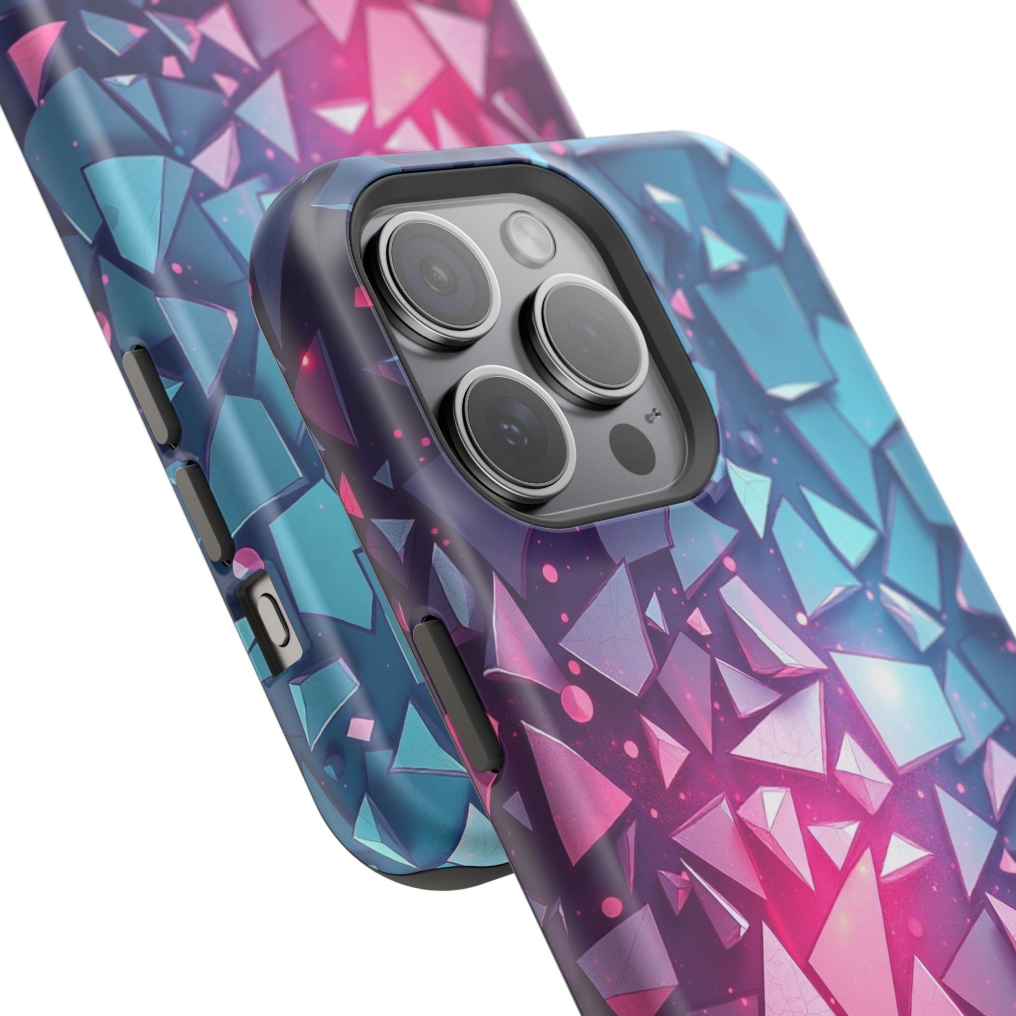 iPhone Mint And Blush Mosaic Shards Slim Everyday Designer Case · iPhone Case