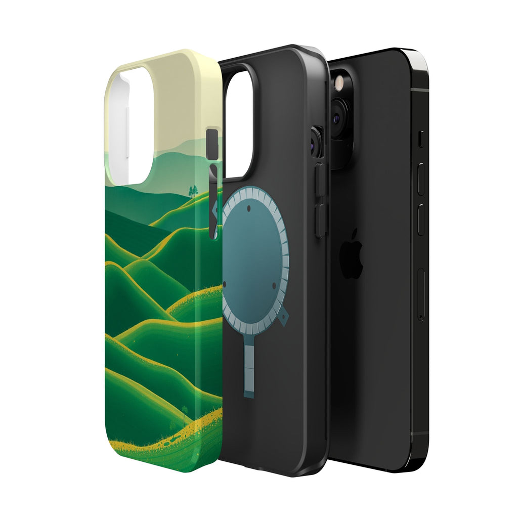 iPhone Rolling Hills Risograph Print Slim Everyday Designer Case · iPhone Case