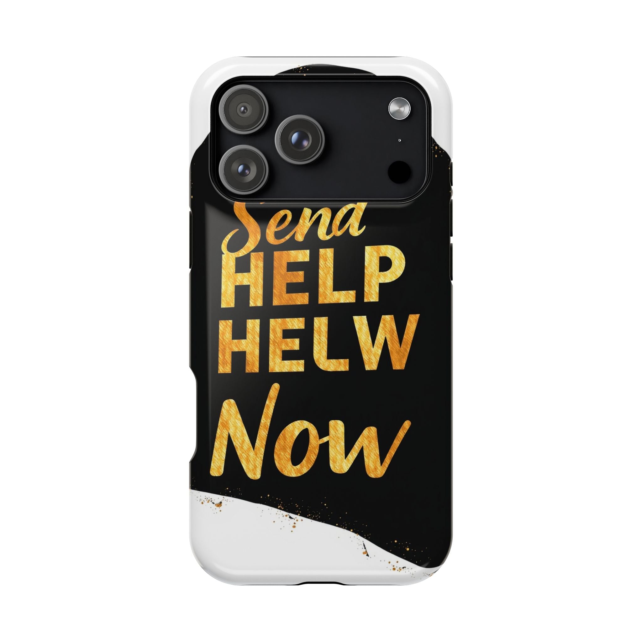 iPhone Send Help Now Enchanted Art Bold Modern Everyday Snap Case · iPhone Case