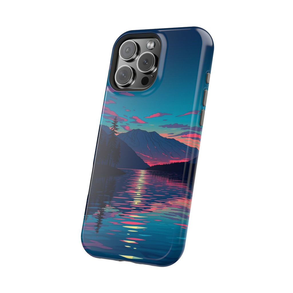 iPhone Vibrant Lake at Twilight Design Slim Everyday Designer Case · iPhone Case