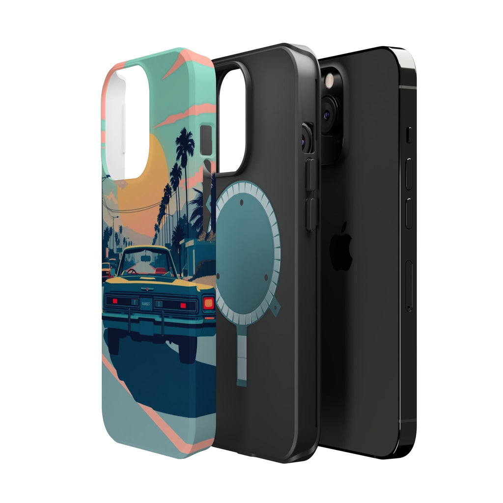iPhone Sunset Drive 80s Pop Art Bold Slim Everyday Designer Case · iPhone Case