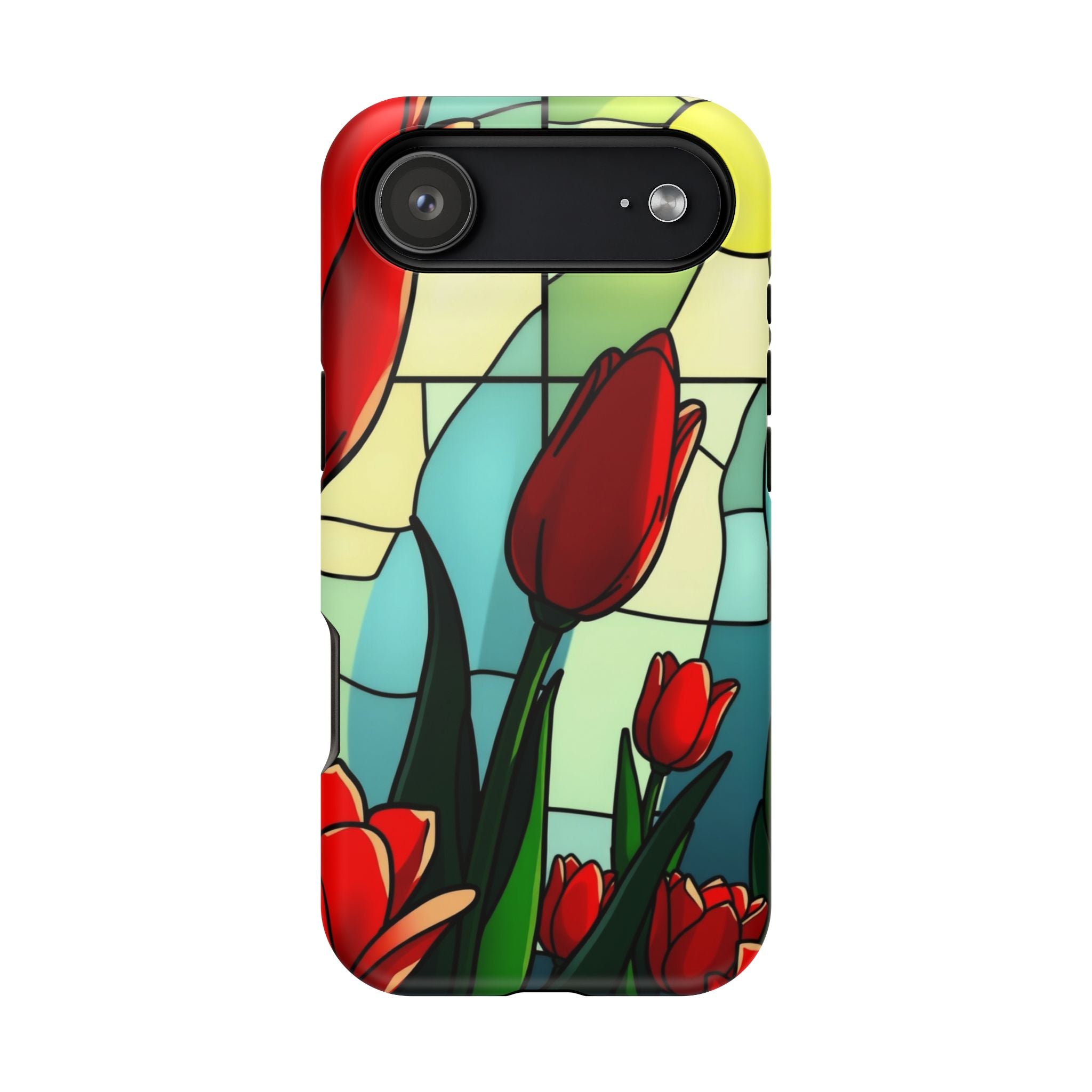 iPhone Tulip Row Stained Glass Slim Everyday Designer Case · iPhone Case