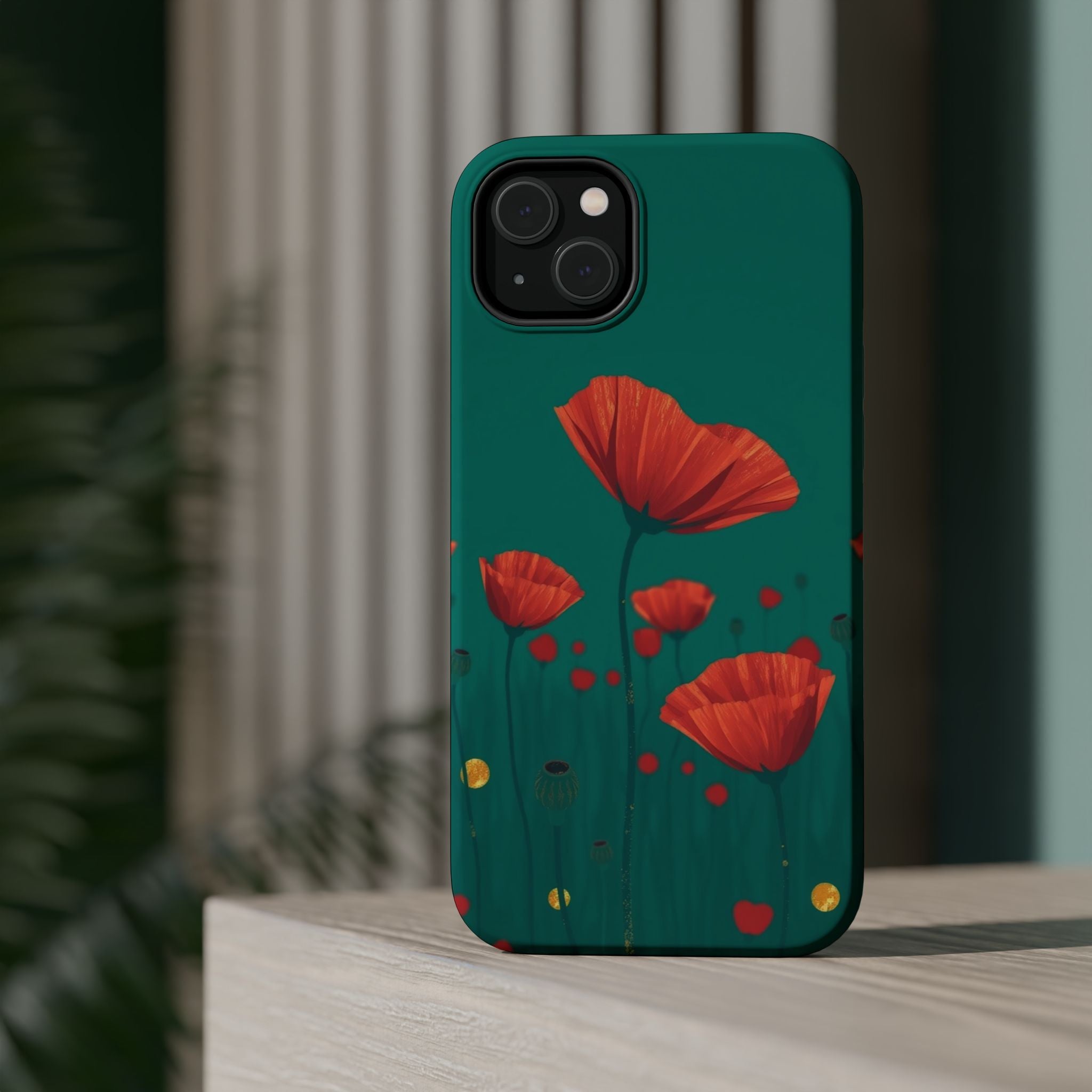 iPhone Earthy Poppy Field Design Bold Modern Everyday Snap Case · iPhone Case