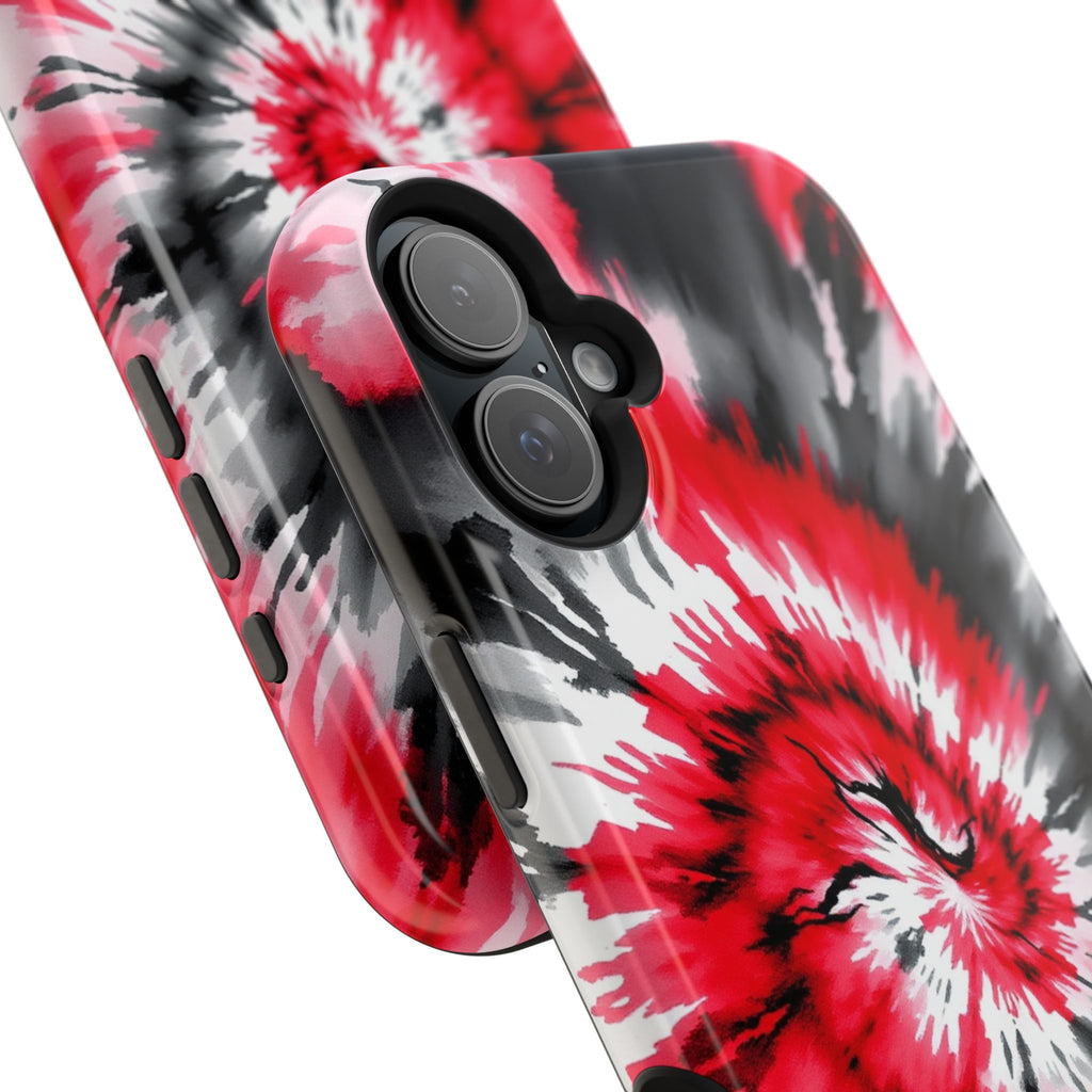 iPhone Black And Crimson Tie-Dye Vortex Slim Everyday iPhone Designer · iPhone C