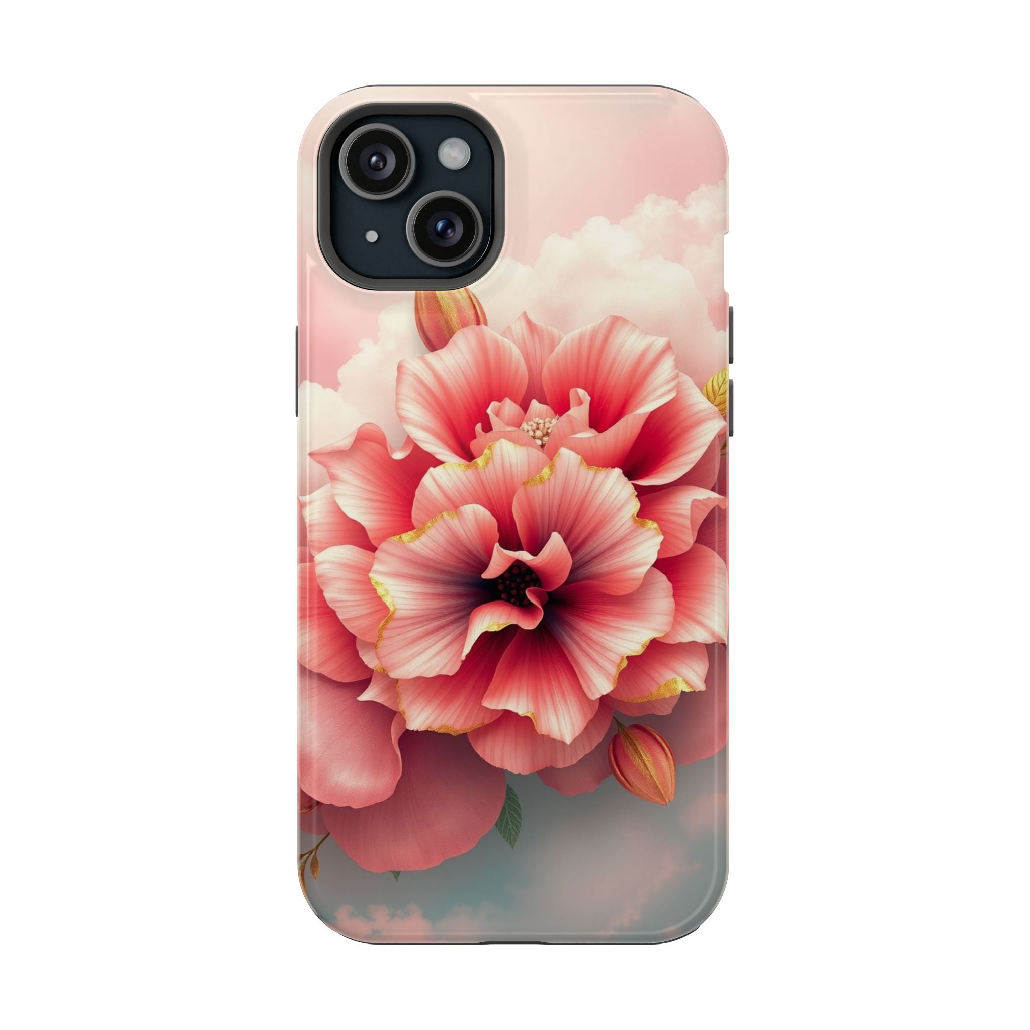iPhone Pastel Floral Cloud Gold Foil Luxury Slim iPhone Everyday · iPhone Case