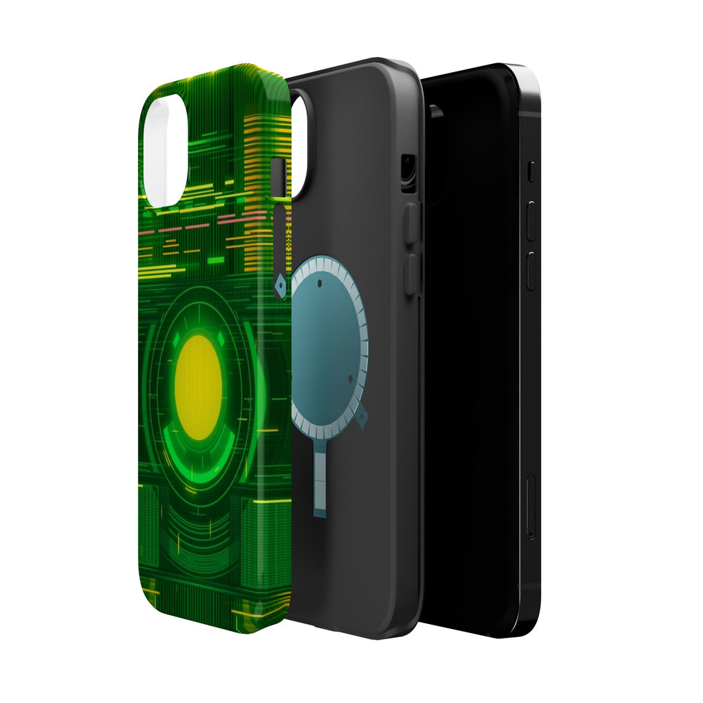 iPhone Emerald Green And Gold VHS Static Slim Everyday Designer Case · iPhone Ca