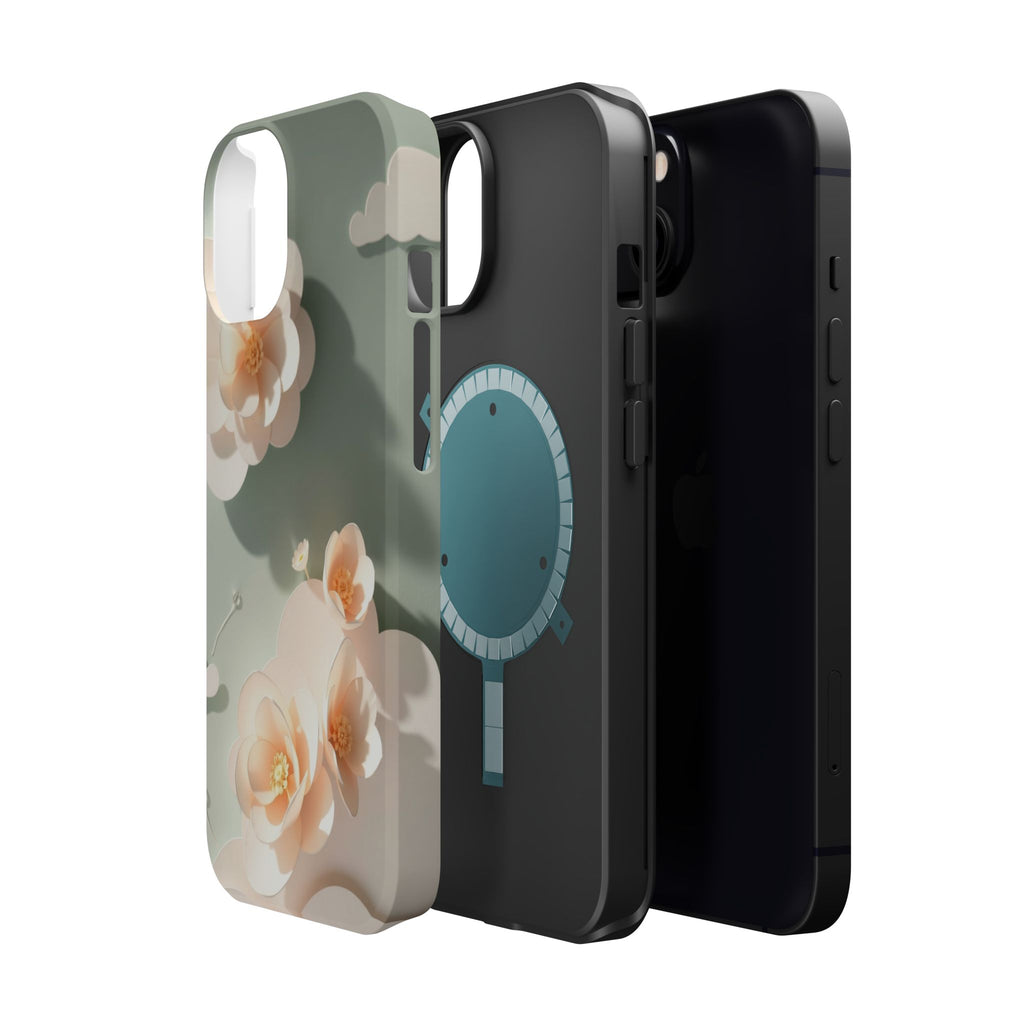 iPhone Sage And Ivory Pastel Floral Cloud Slim iPhone Everyday Designer · iPhone