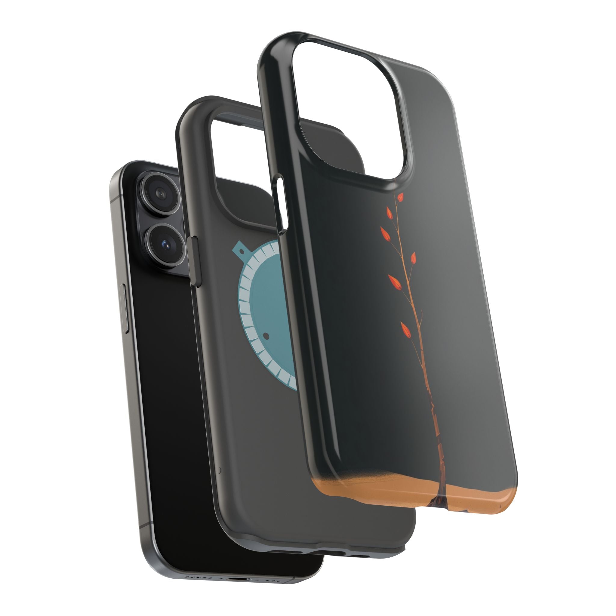 iPhone Burnt Orange And Sand Minimalist Stem Slim iPhone Everyday · iPhone Case