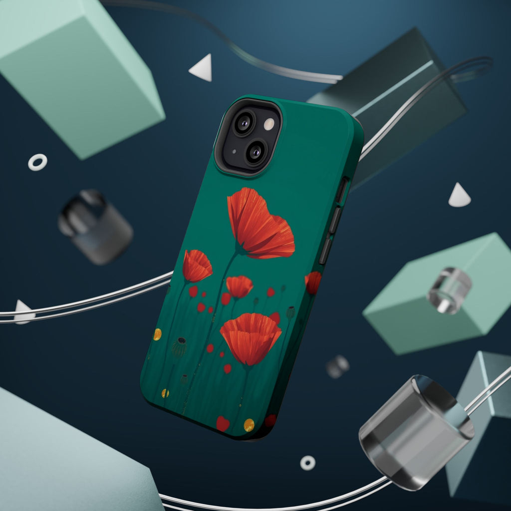 iPhone Earthy Poppy Field Design Bold Modern Everyday Snap Case · iPhone Case