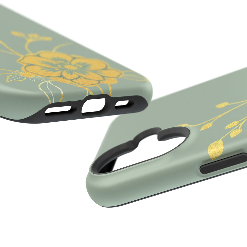 iPhone Floral Gold Foil Cinematic Art Slim Everyday Designer Case · iPhone Case