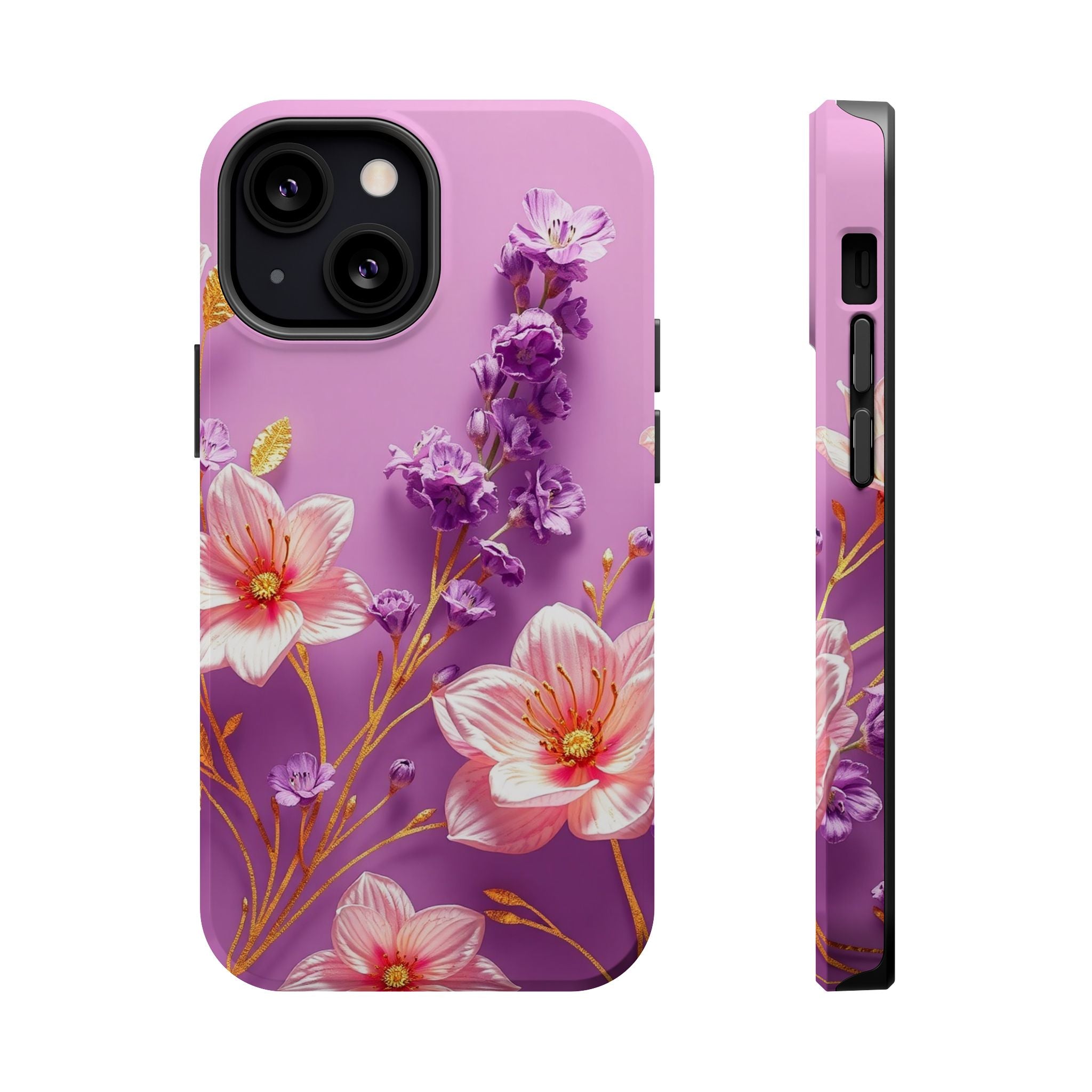 iPhone Radiant Floral Gold Foil Design Slim Everyday Designer Case · iPhone Case