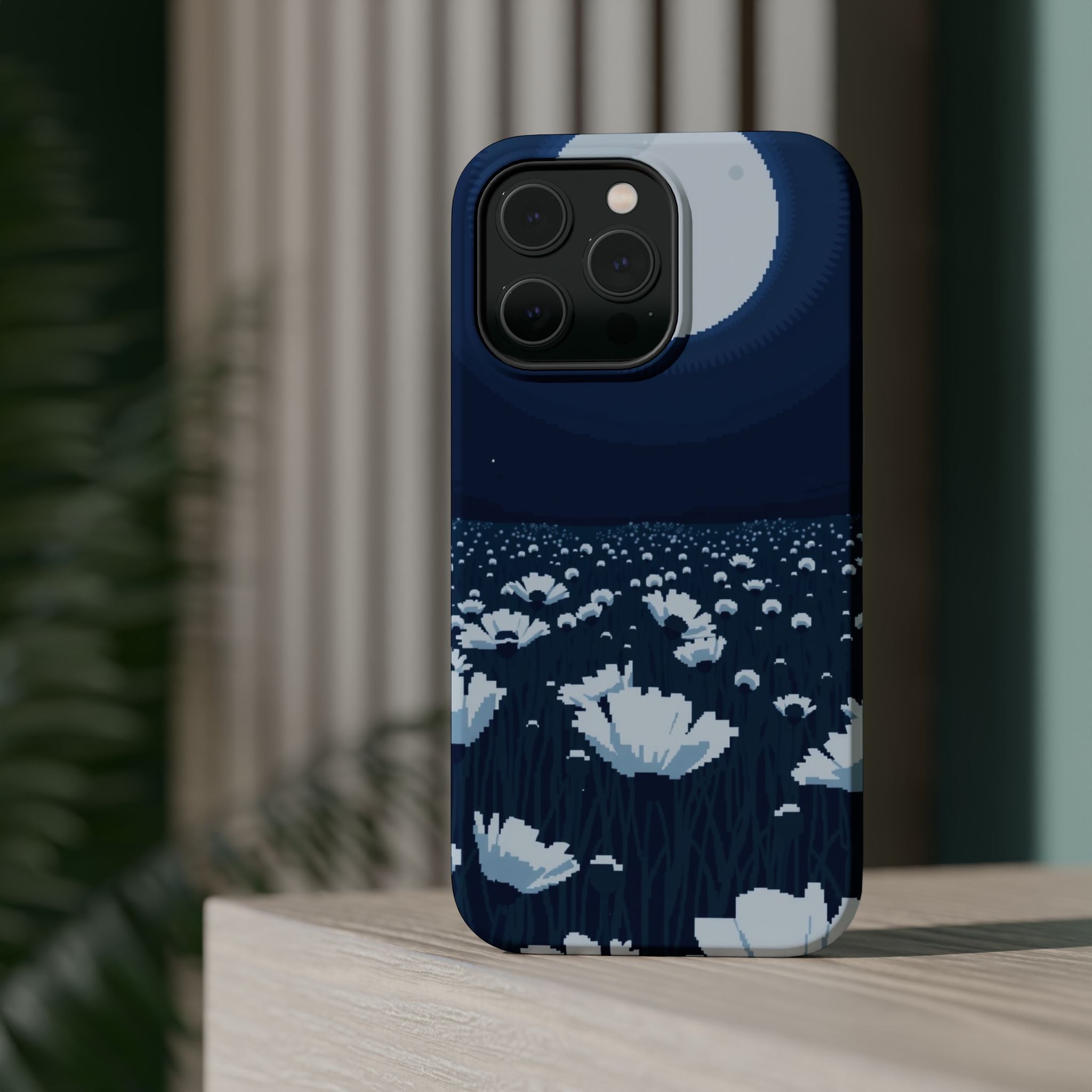 iPhone Poppy Field Pixel Art -Bit Bold Modern Everyday Snap Case · iPhone Case
