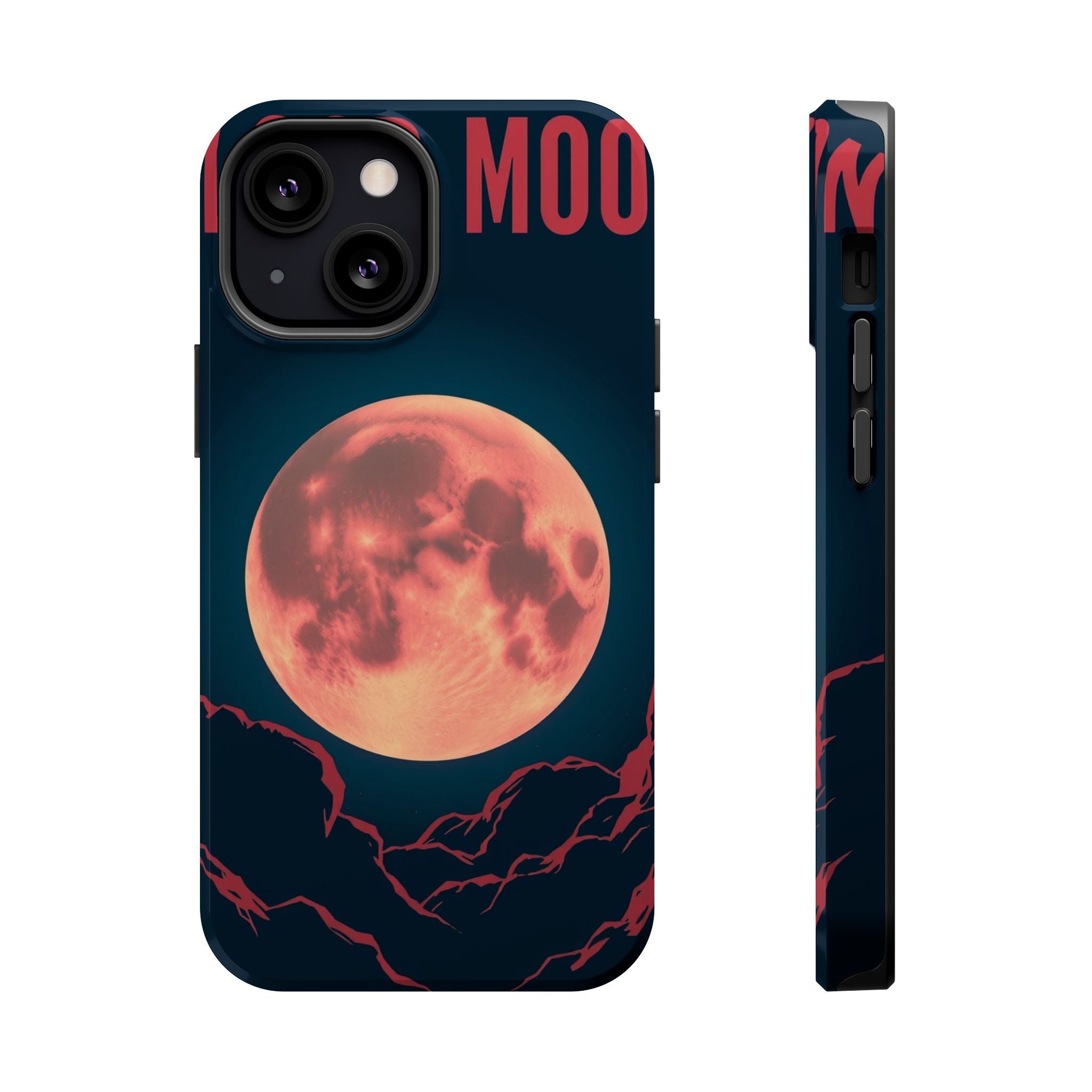 iPhone Blood Moon Rise Vintage Retro Poster Slim Everyday Designer Case · iPhone