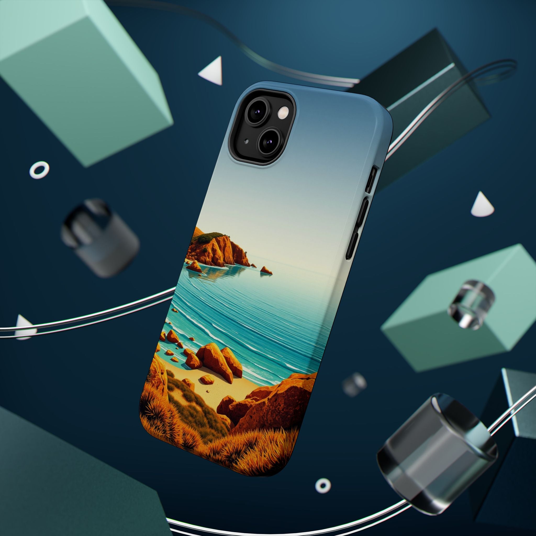 iPhone Mustard And Rust Pebble Beach Slim Everyday iPhone 14 Designer · iPhone C