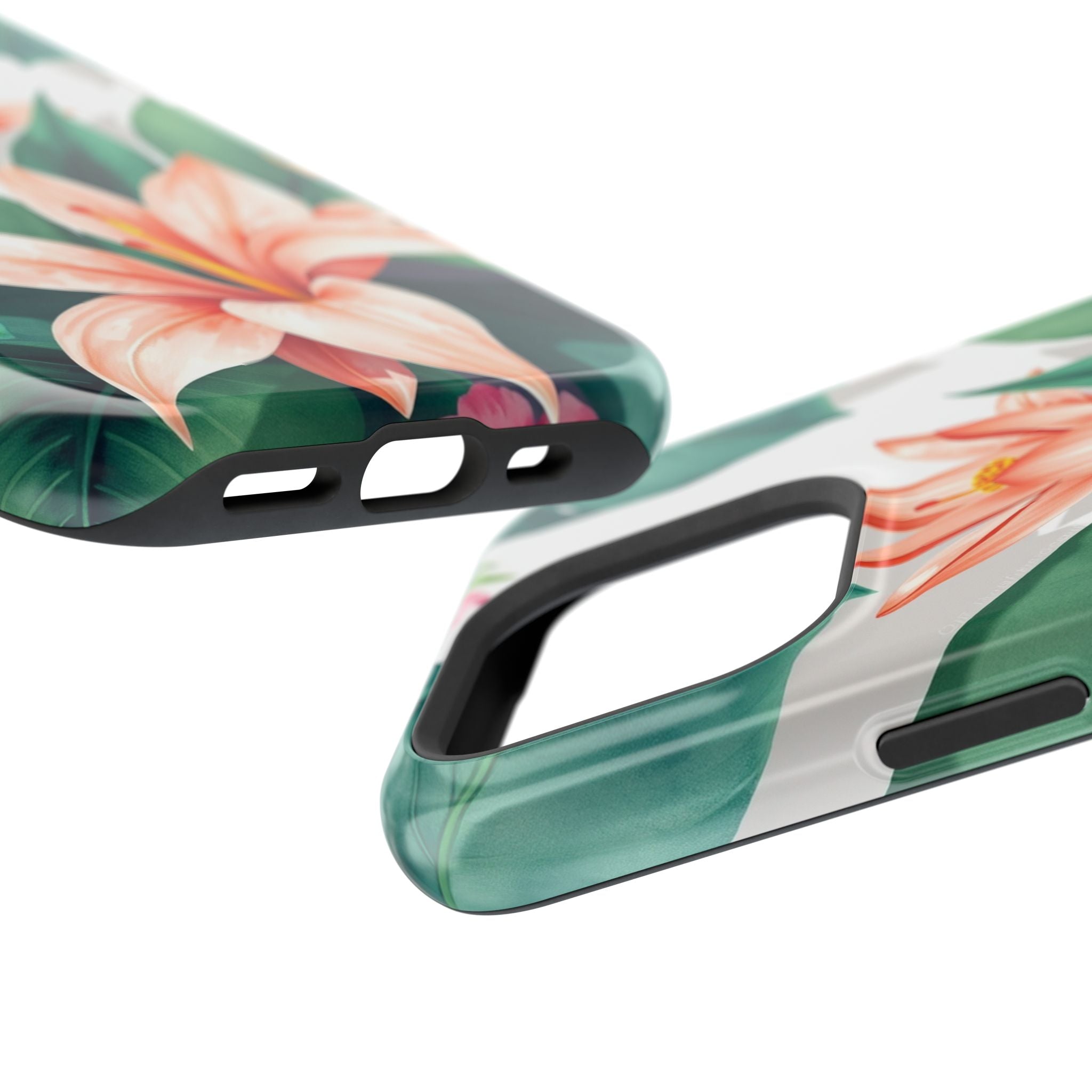 iPhone Tropical Bloom Sage And Ivory Slim Snap Case Gal · iPhone Case