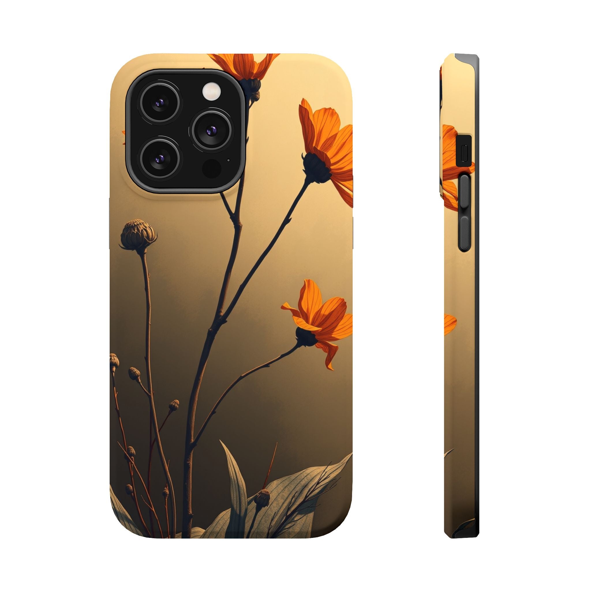 iPhone Burnt Orange And Sand Botanical Illustration Gal Slim Snap Case · iPhone