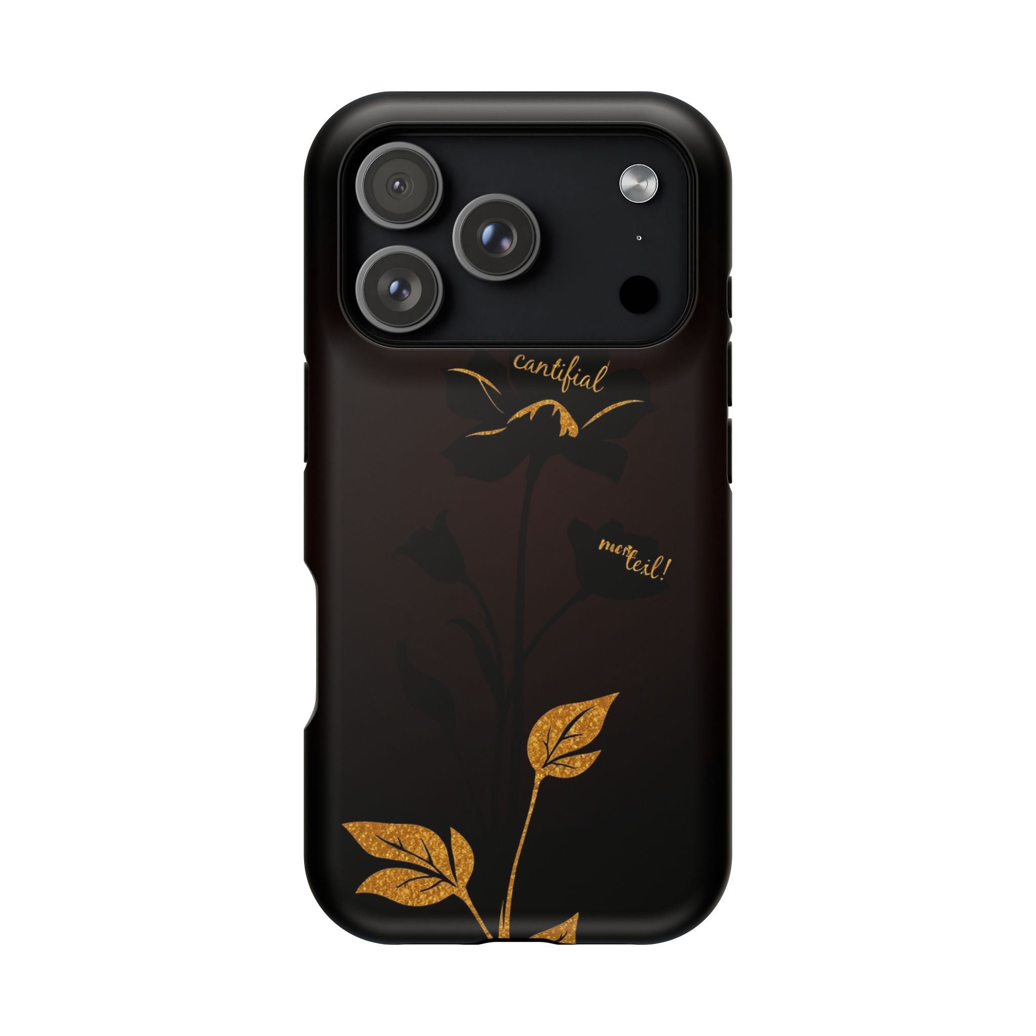 iPhone Earthy Floral Silhouette Design Slim Everyday Designer Case · iPhone Case