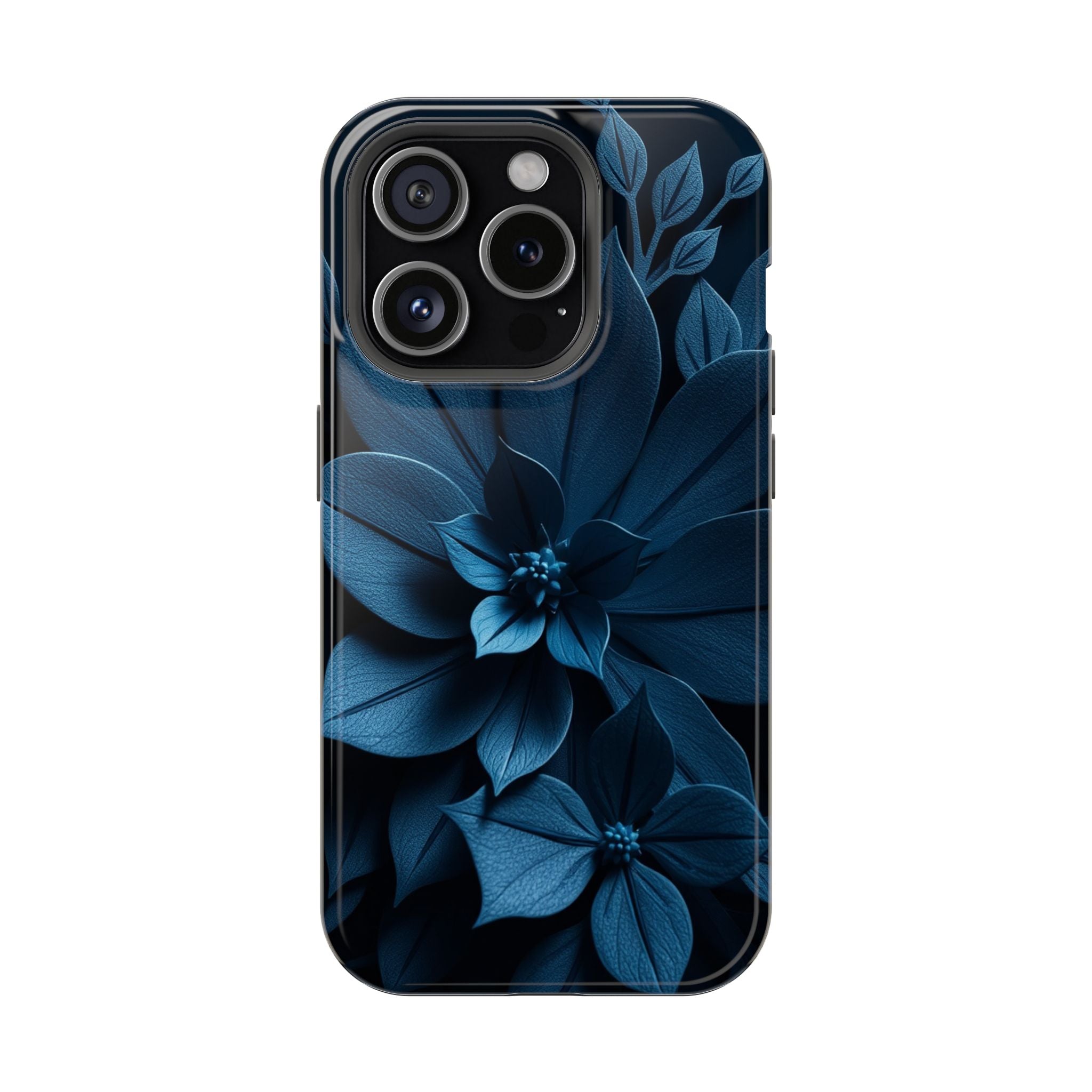 iPhone Midnight Blue And Silver Floral Dark Academia iPhone Slim · iPhone Case