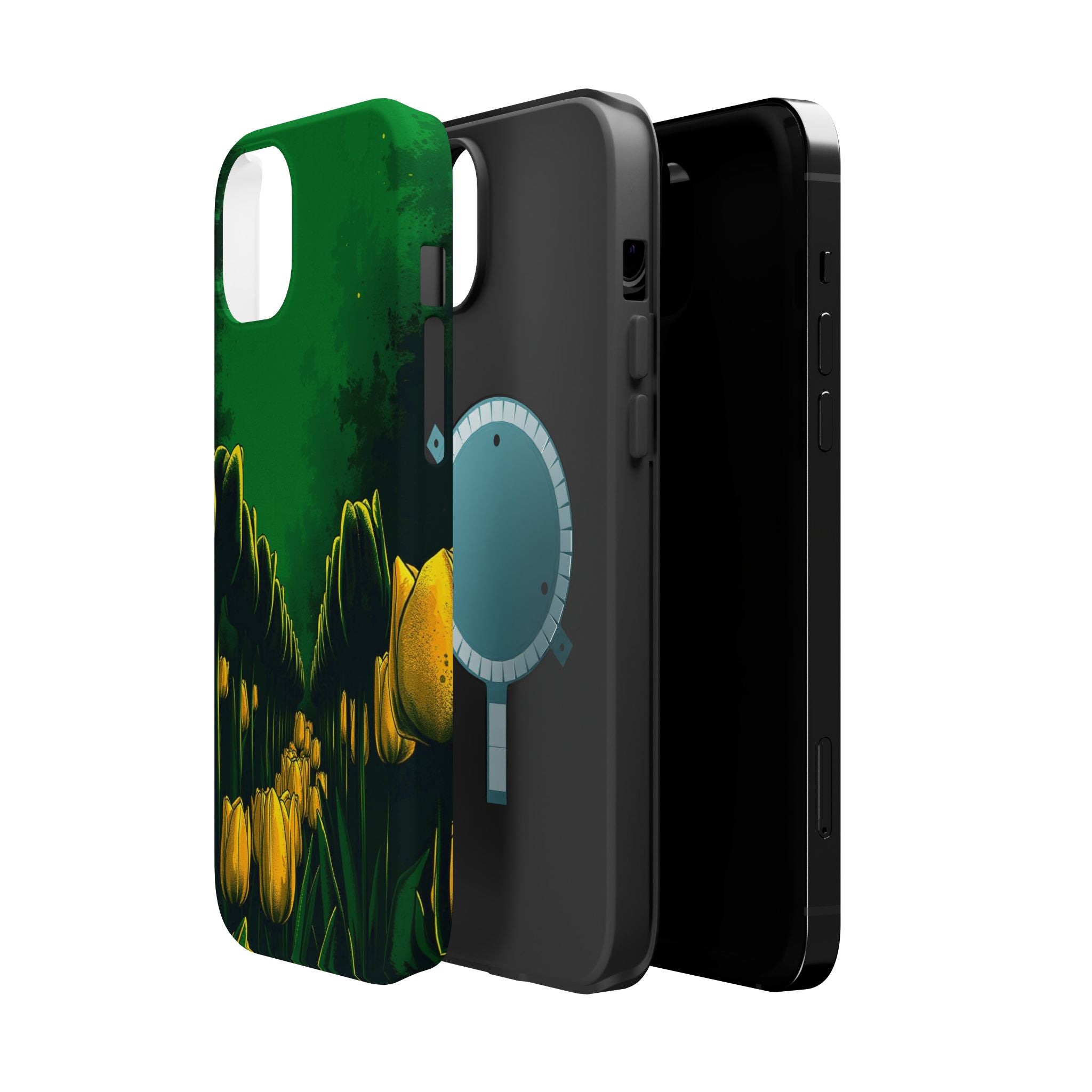 iPhone Tulip Row Emerald Green And Gold Slim Snap Case · iPhone Case