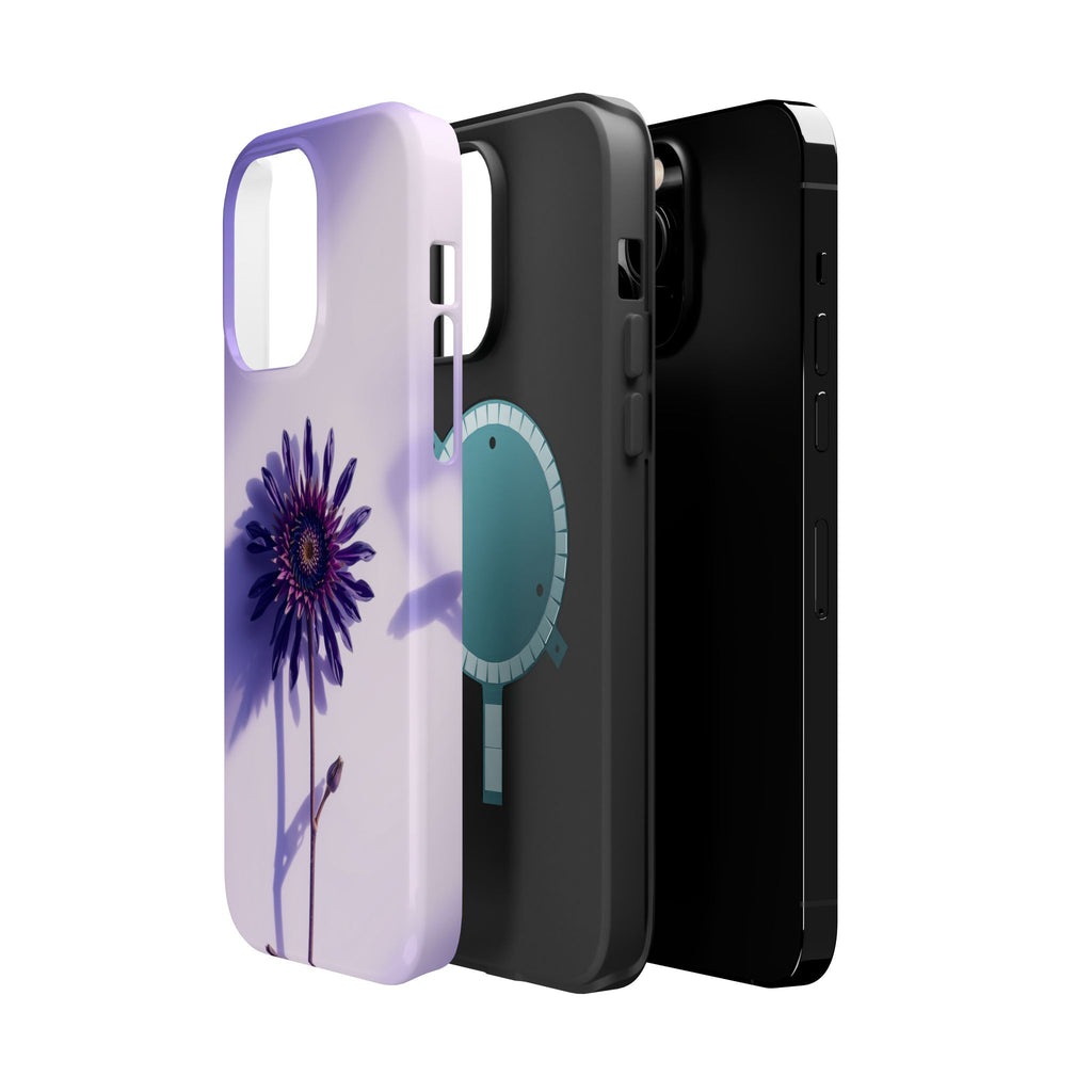 iPhone Indigo And Violet Dried Flower Flat Lay Soft iPhone Finish · iPhone Case